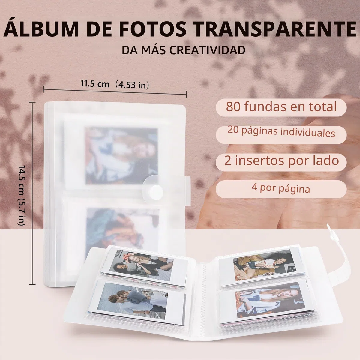 8 en 1 - Kit de Accesorios de Fotos 2x3 Compatible con Película Fujifilm Instax Mini (54 x 86 mm) - Instax Mini 13 41 12 11 99 8 7 9 90 50 40 EVO Cámara Instantánea