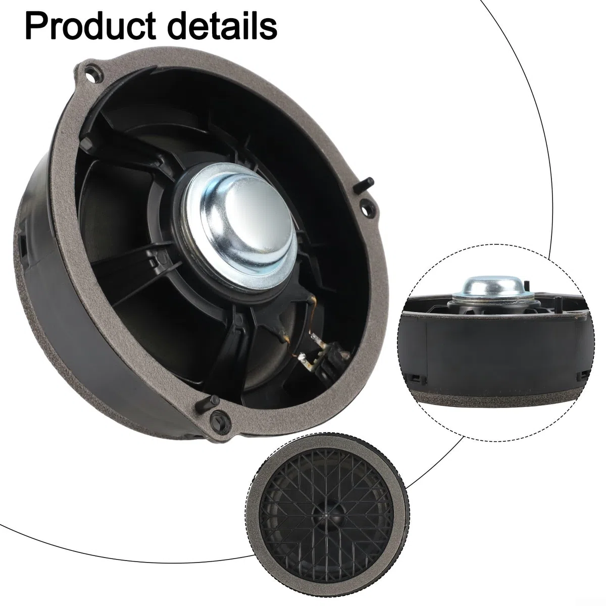 Altavoz de sonido de puerta trasera para A4 B8 A5 2008-2016, repuesto original 8K0035411, componente de audio ABS negro, pieza interior de ajuste directo