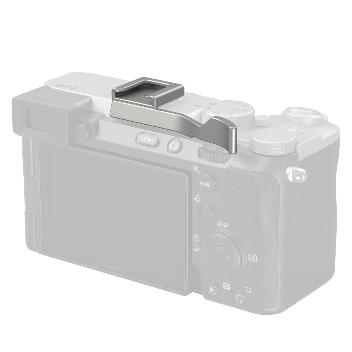 SMALLRGI Empuñadura para Pulgar para Sony Alpha 7C II/Alpha 7CR / Alpha 7C, Diseño Ergonómico, Zapata Fría Incorporada, para Luz, Micrófono, Peso de Solo 8 g (Plateado) - 4818