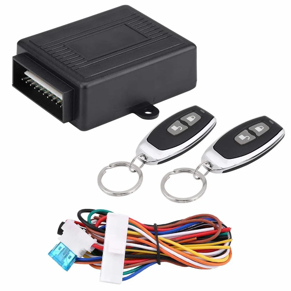 Cierre centralizado Universal Coche + Akozon Sistemas de Alarma de Coche Cerradura de Puerta Cerradura Central Universal con Control Remoto LB-402/L248