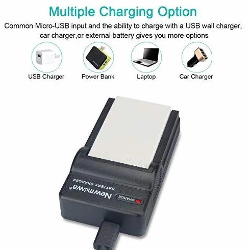 Newmowa EN-EL5 Batería (2-Pack) y Kit Cargador USB portátil para EN-EL5, Coolpix P530, P520, P510, P100, P500, P5100, P5000, P6000, P90, P80