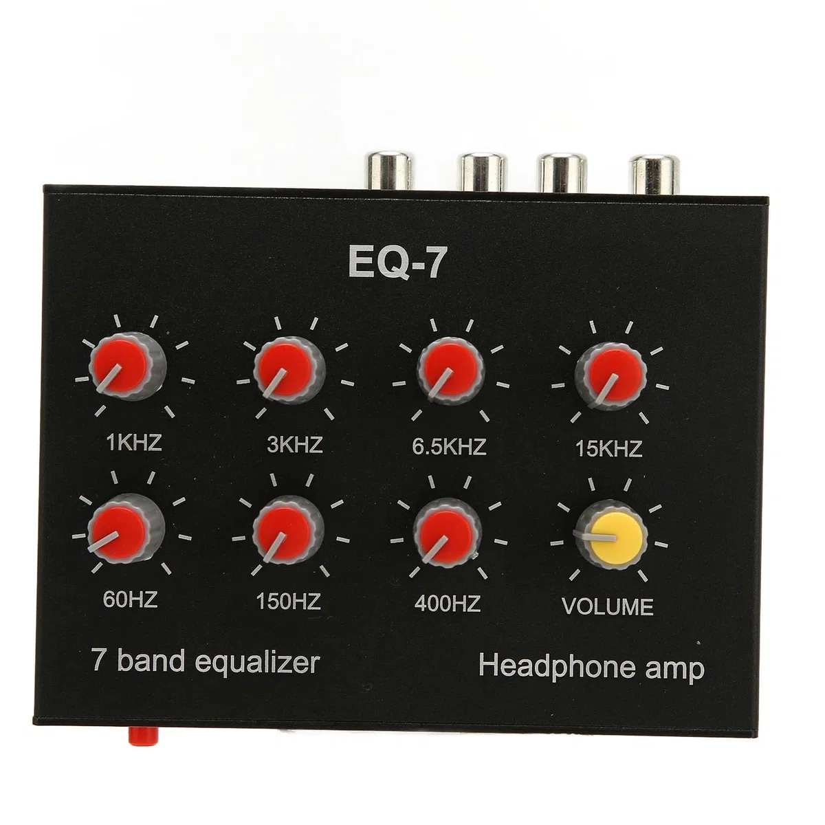 7 bandas Secualizador de sonido, ecualizador de audio automático de 7 bandas, salida 12dB Ajuste de graves alto ecualizador digital de dos canales, subwoofer