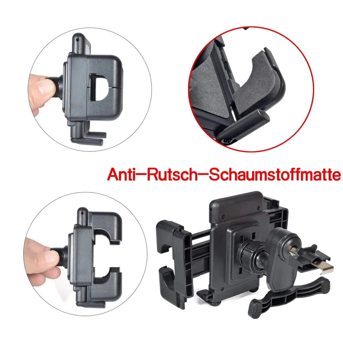 HYS Soporte de ventilación de Aire del vehículo del Coche Soporte de Soporte Compatible para BAOFENG Motorola YAESU ICOM WOUXUN Walkie Talkie de Mano