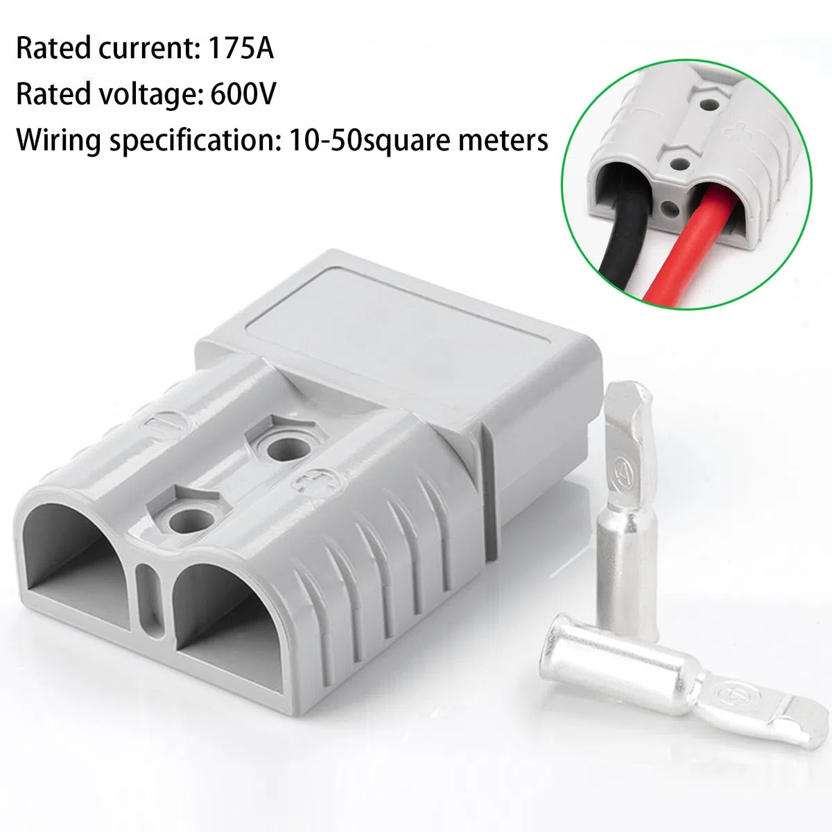 4 piezas 175A 600V Batería Quick Connect, Conectores Eléctricos Rápidos Coche, Rápido Enchufe Terminal Kit, Conectores Terminal Batería Automóvil, Conectores de Batería para Automóviles y Vehículos