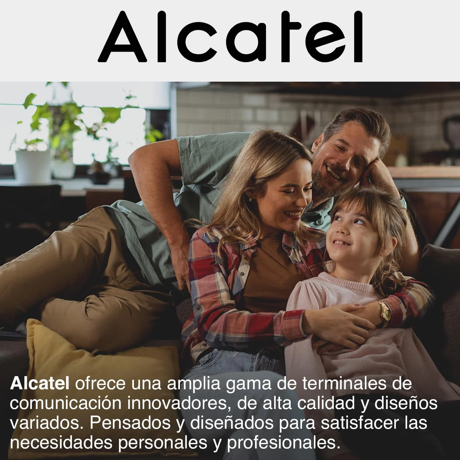ALCATEL E160 Dúo - Teléfono Inalámbrico DECT - Diseño Compacto - Gran Pantalla Retroiluminada - Bloqueo de Llamadas No Deseadas - 3 Memorias Directas - 2 terminales - Negro