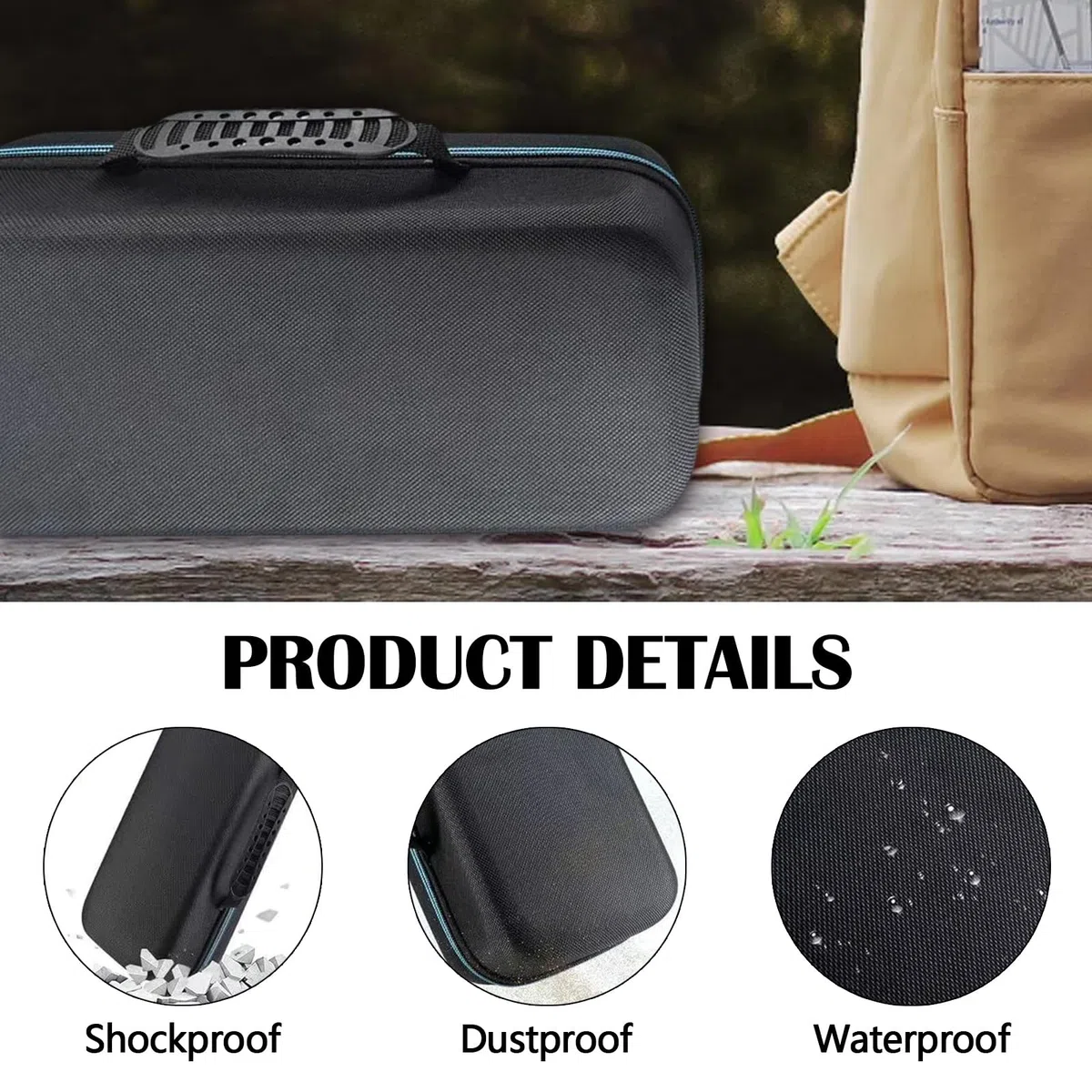 Estuche De Transporte para Proyector, Estuche Protector para Samsung El Proyector Freestyle Y Base De BateríA, Caja Protectora De Carcasa Dura De Eva 37.5x15.5x12cm
