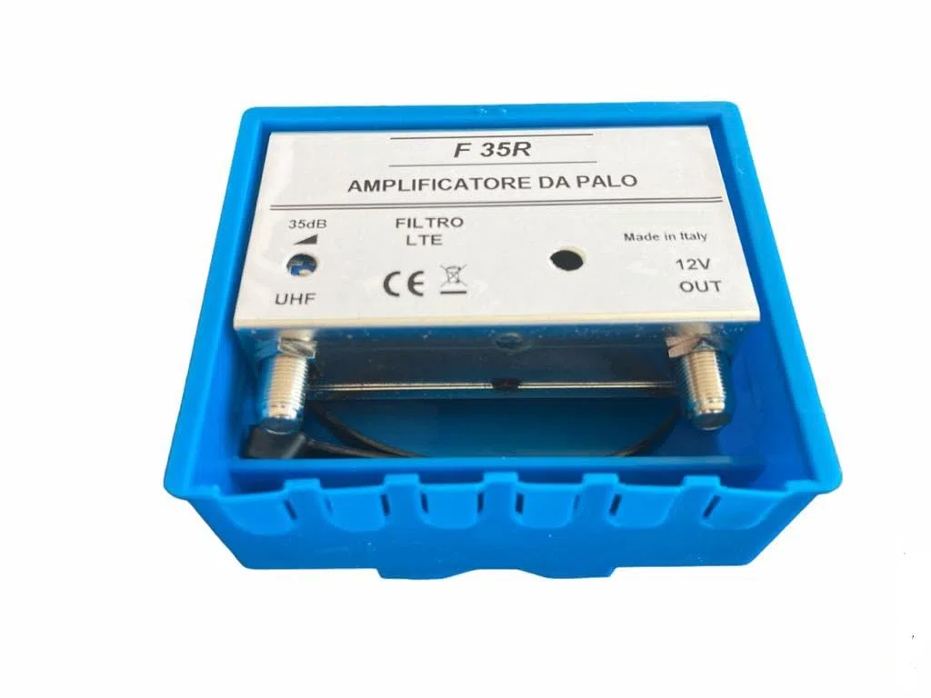 Amplificador de antena de TV de poste con filtro Lte/5G, ganancia máxima de 35 dB ajustable, amplificador antena TV 1 entrada UHF