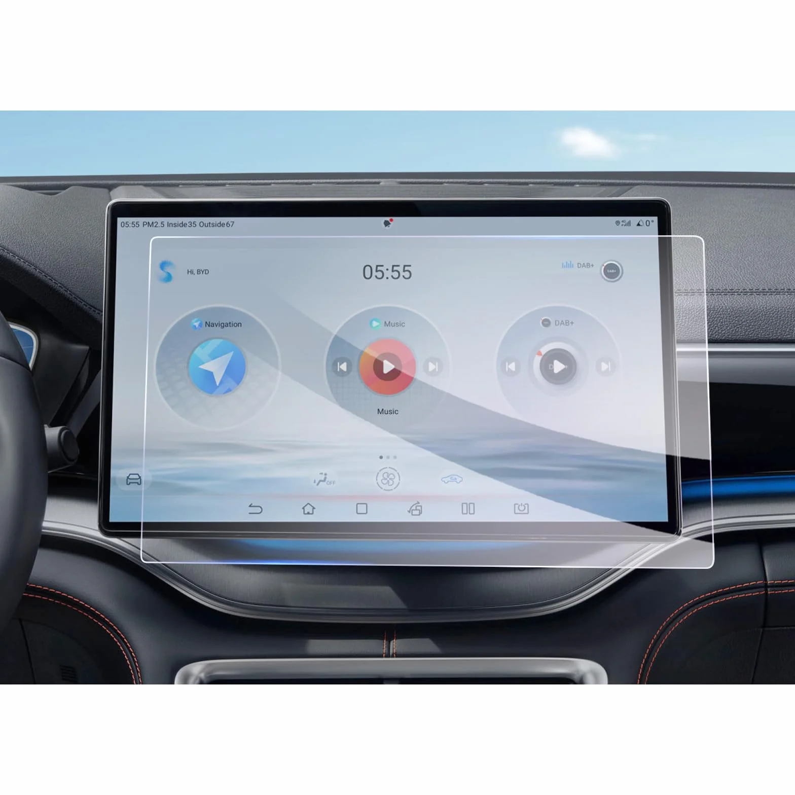 GAFAT Compatible con BYD Seal U DM-i EV/Sealion 7/Tang 2025 2026 2027 15,6" Navegación Protector de Pantalla, de Vidrio para 15,6" Seal U DMi Accesorios Touchscreen, Antigolpes, 9H Antiarañazos