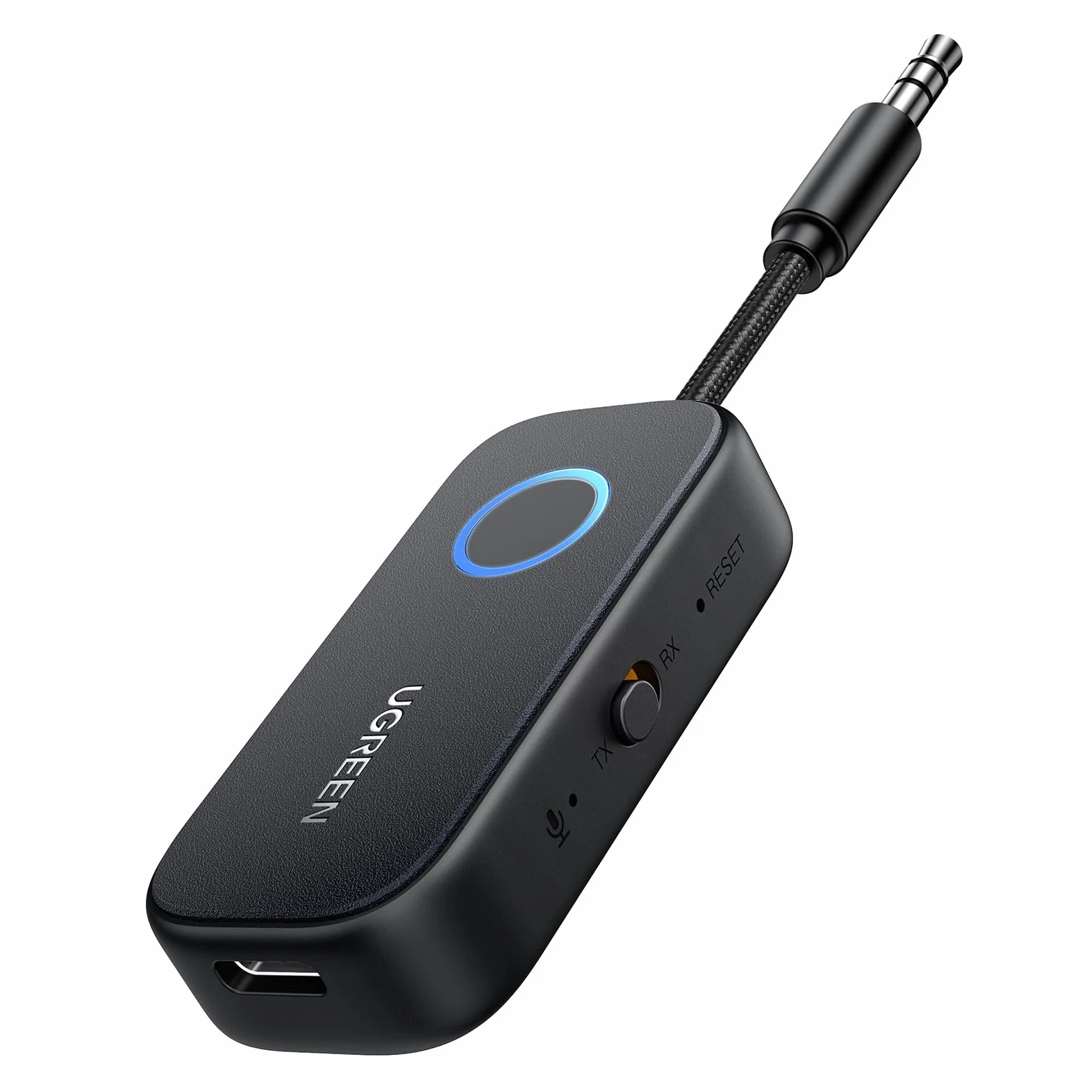 UGREEN aptX Adaptador Bluetooth 2 en 1 Transmisor Receptor 5.3 Audio Jack 3,5mm para TV Coche Altavoz Auriculares Amplificador Móvil PC