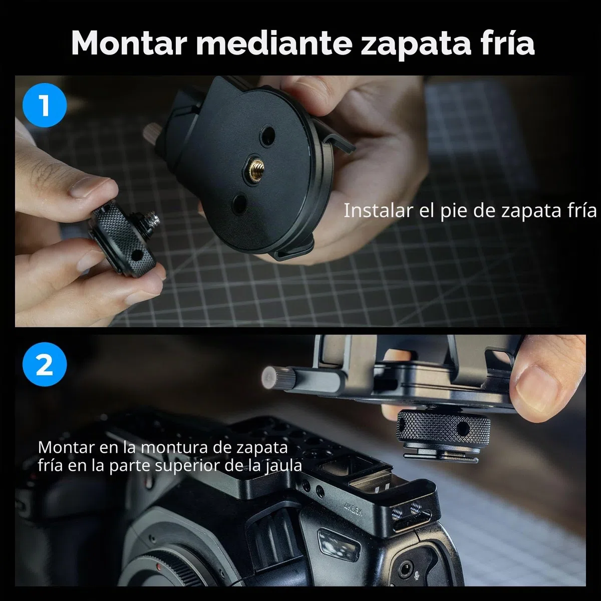 SMALLRIG Soporte universal para SSD con abrazadera de cable de zapata fría, abrazadera de 40-60 mm de ancho, soporte de montaje SSD para MagSafe, para Samsung T5 T7 SSD, para SanDisk SSD, compatible