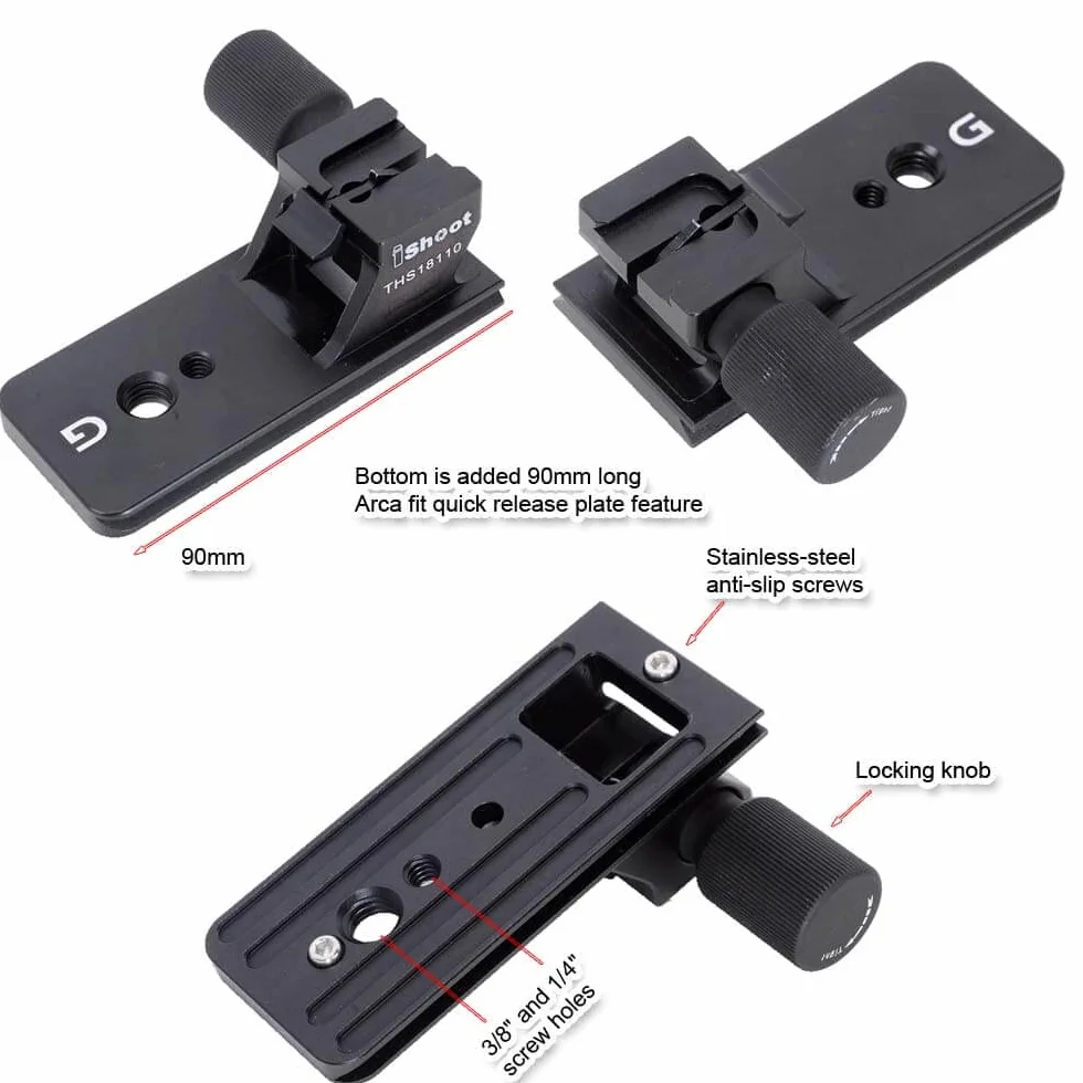 iShoot Base Anillo de Montaje en Trípode Pie Collar Objetivo Compatible con Sony FE 100-400mm f/4.5-5.6 GM OSS, 70-200mm f/2.8 GM OSS & II, 18-110mm f/4 G OSS PZ, Soporte Lente Placa Liberación Rápida