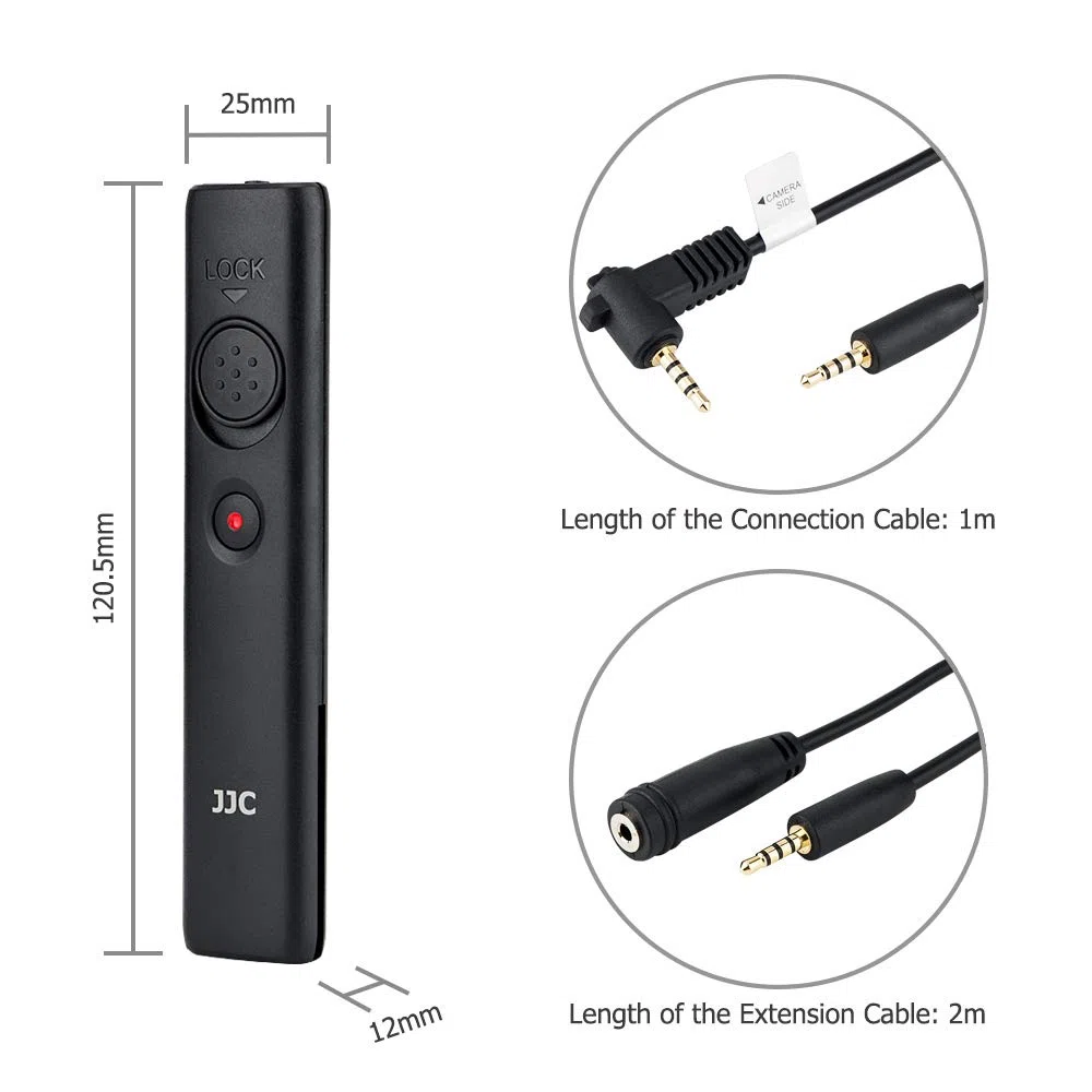 Cable de control remoto para grabación de vídeo Panasonic DC-S5 S1 S1R GH7 G9II GH5 GH5s G9 G90 G95 G99 FZ1000 II DSLR sustituye al interruptor remoto Panasonic DMW-RS2
