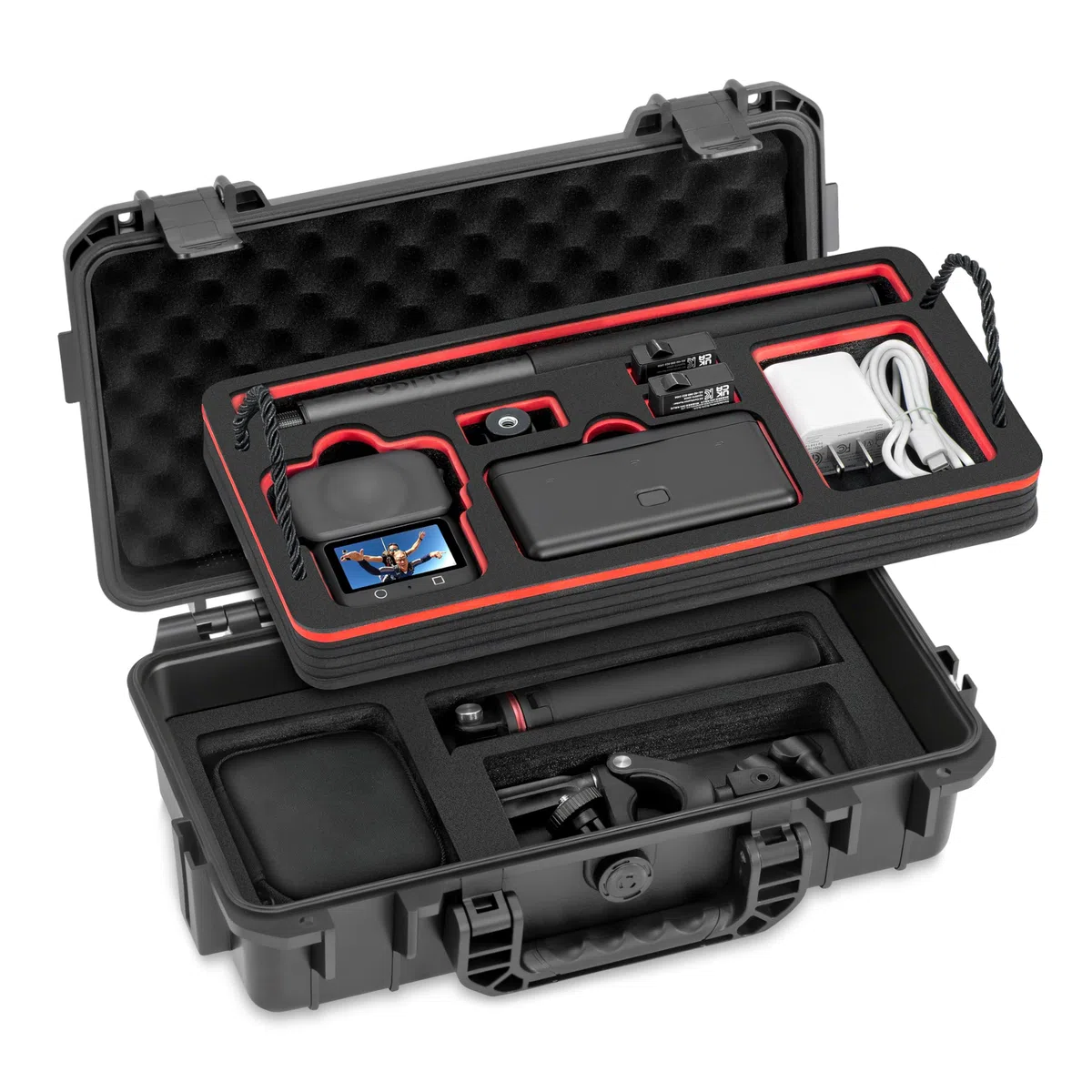 STARTRC Photo Estuche Rígido Impermeable para dji Osmo 360, Maletín de Transporte con Doble Capa y Correa, Caja Protectora Antigolpes para Cámara y Accesorios (Solo Estuche)