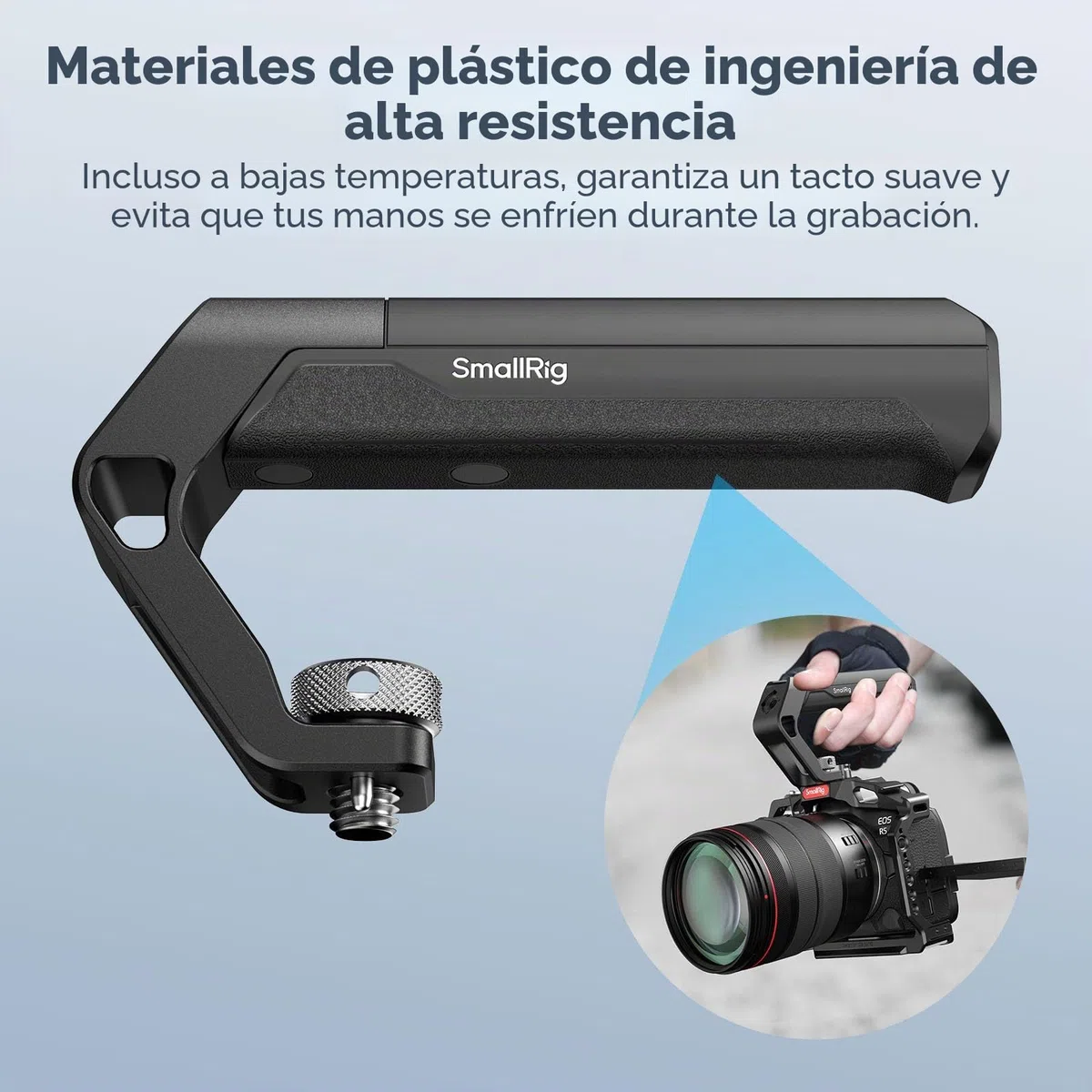 SMALLRIG Mango Superior Liviano con Pasadores de Ubicación de 3/8"-16 para ARRI, Mango Superior para Cámara Pequeña,con Dos Soportes de Zapata Fría - 4757