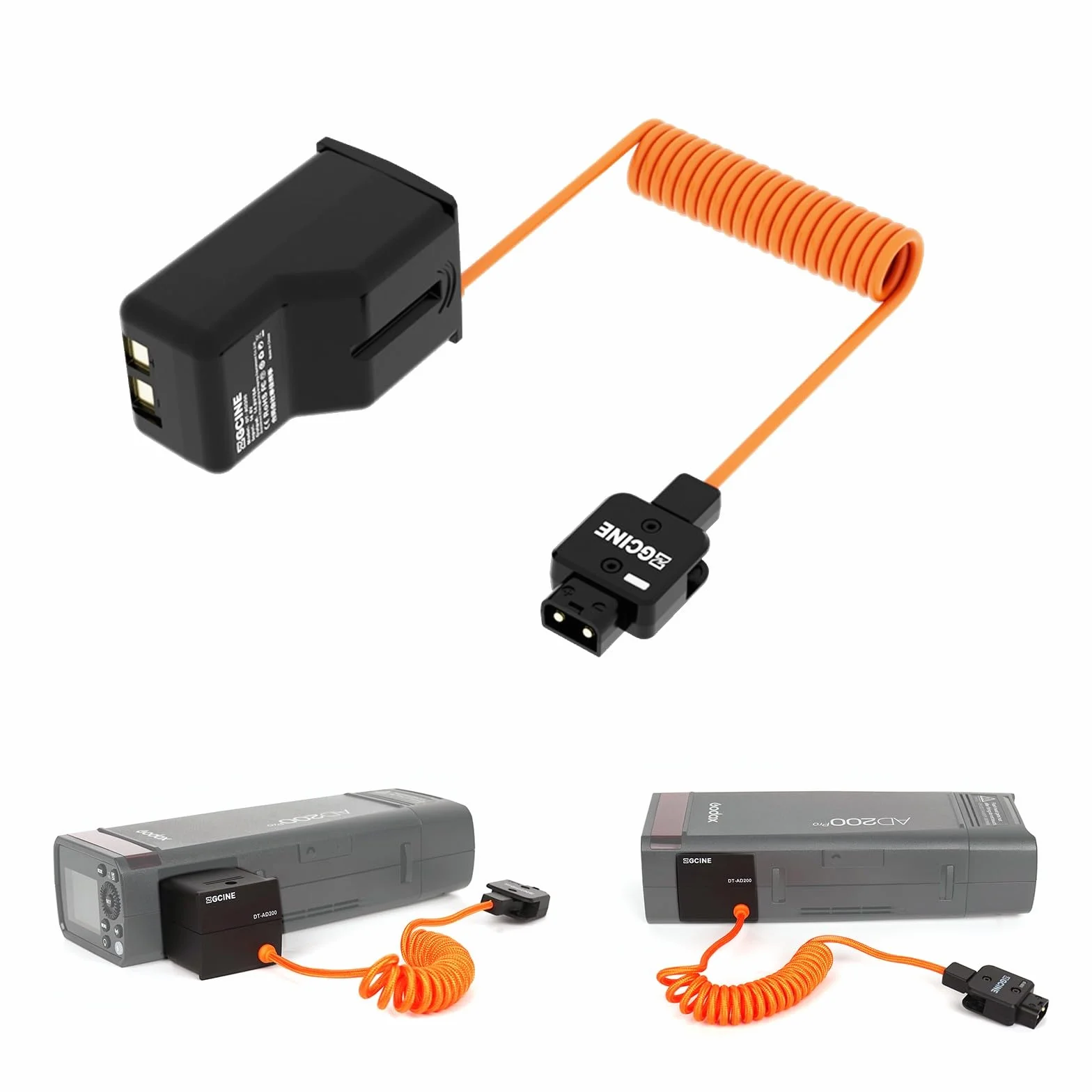 ZGCINE DT-AD200 Batería ficticia para Godox AD200/AD200 Pro/AD300 Pro/AD200 Pro II - Longitud: 60CM/23.5inch