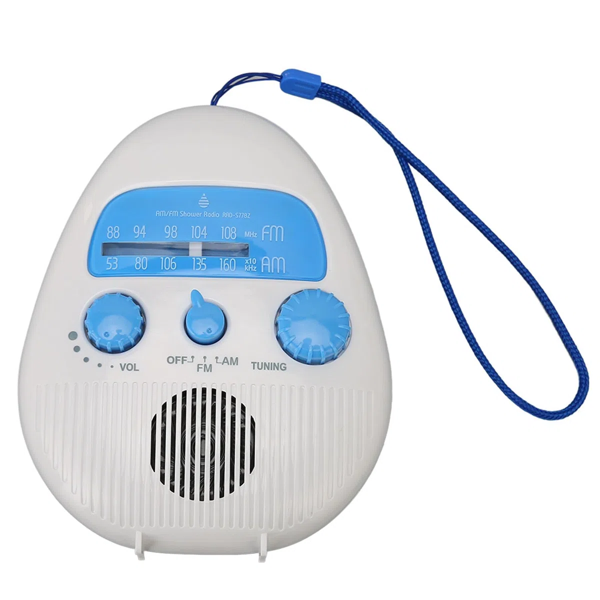 Radio de Ducha Portátil Am/FM, Colgante Impermeable Con Volumen Ajustable, Para Baño, Cocina y Exterior - Funciona Con Pilas