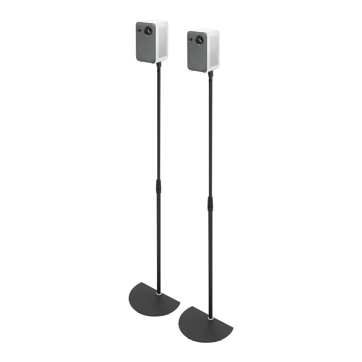 Juego de 2 soportes para altavoces de altura ajustable, soporte universal de suelo 70-120 cm, soporte antideslizante de acero al carbono, independiente para altavoces universales, capacidad de carga