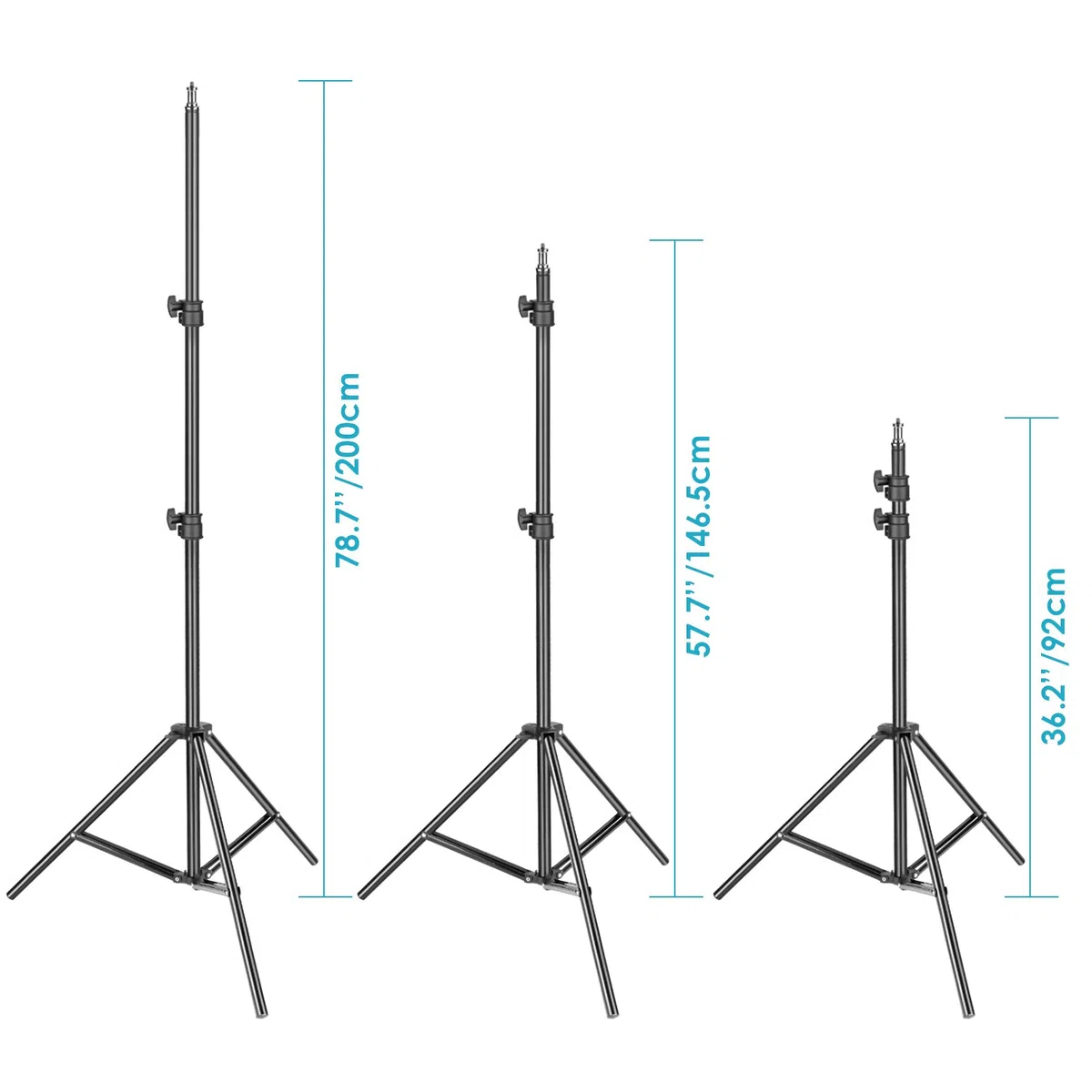 NEEWER Soporte de luz Resistente 92-200 cm, trípode Estable Ajustable para reflectores, softboxes, luz, Paraguas con Capacidad de Carga de hasta 8 kg