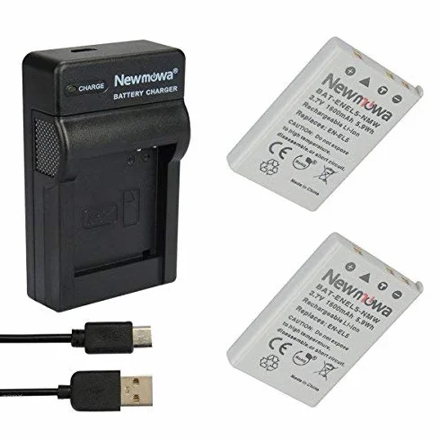 Newmowa EN-EL5 Batería (2-Pack) y Kit Cargador USB portátil para EN-EL5, Coolpix P530, P520, P510, P100, P500, P5100, P5000, P6000, P90, P80