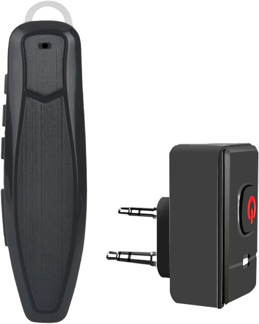 radtel Walkie Talkie Bluetooth Headset PTT earpiece Handfree Wireless Headphone Mic Compatible with BaoFeng UV-5R BF-88E Quansheng UV-K5 RT24 Kenwood RT-490 RT-470X Two Way Radio (Updated)