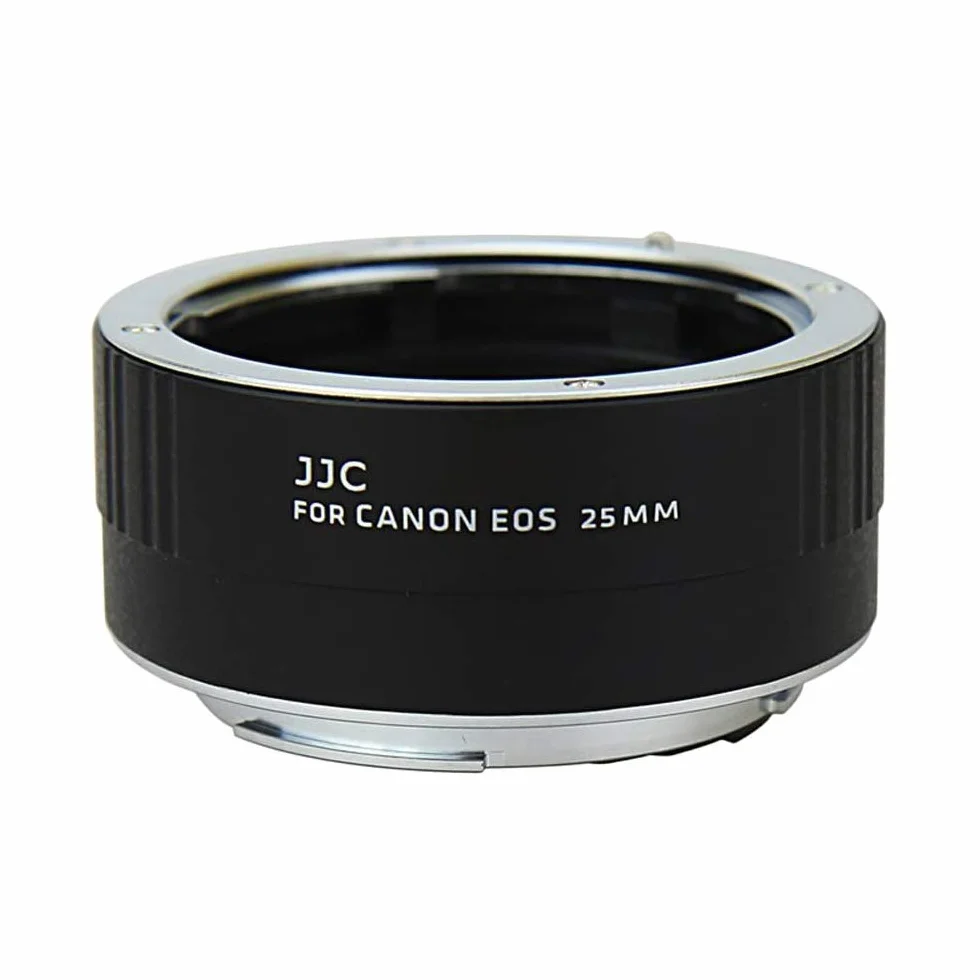 JJC 25mm Metal Tubo de Extensión TTL Enfoque Automático AF para Lentes Canon EF y EOS DSLR Cámaras
