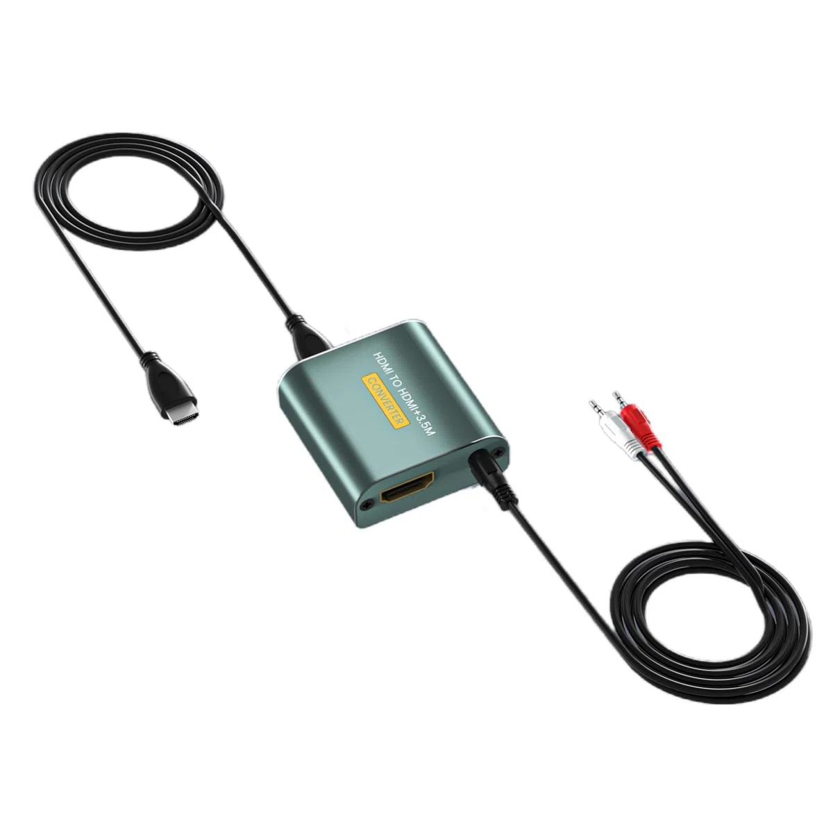 HDMI Audio Extractor 4K,Convertidor HDMI a HDM I + 3.5 mm Stereo Audio Splitter para Fire Stick, reproductor de Blu-ray