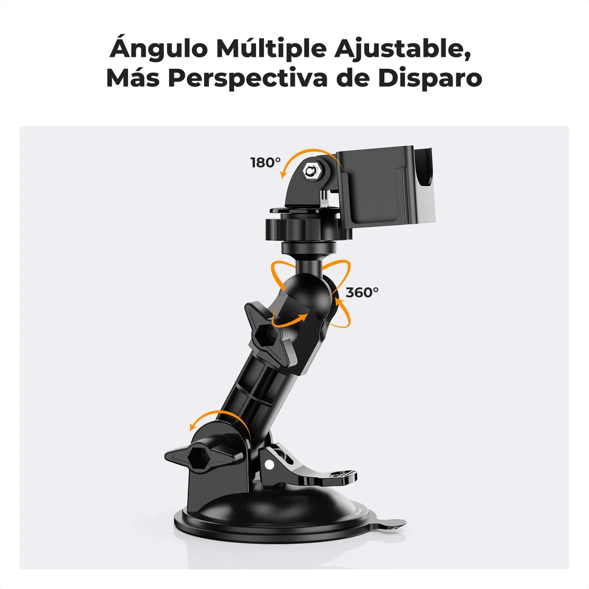 K&F CONCEPT Soporte de Coche con Ventosa para GoPro Hero 13 12 11 10 dji Action 5 Pro/4/3 dji Osmo Pocket 3, Soporte Ventosa del Parabrisas del Coche para Insta360 X5 X4