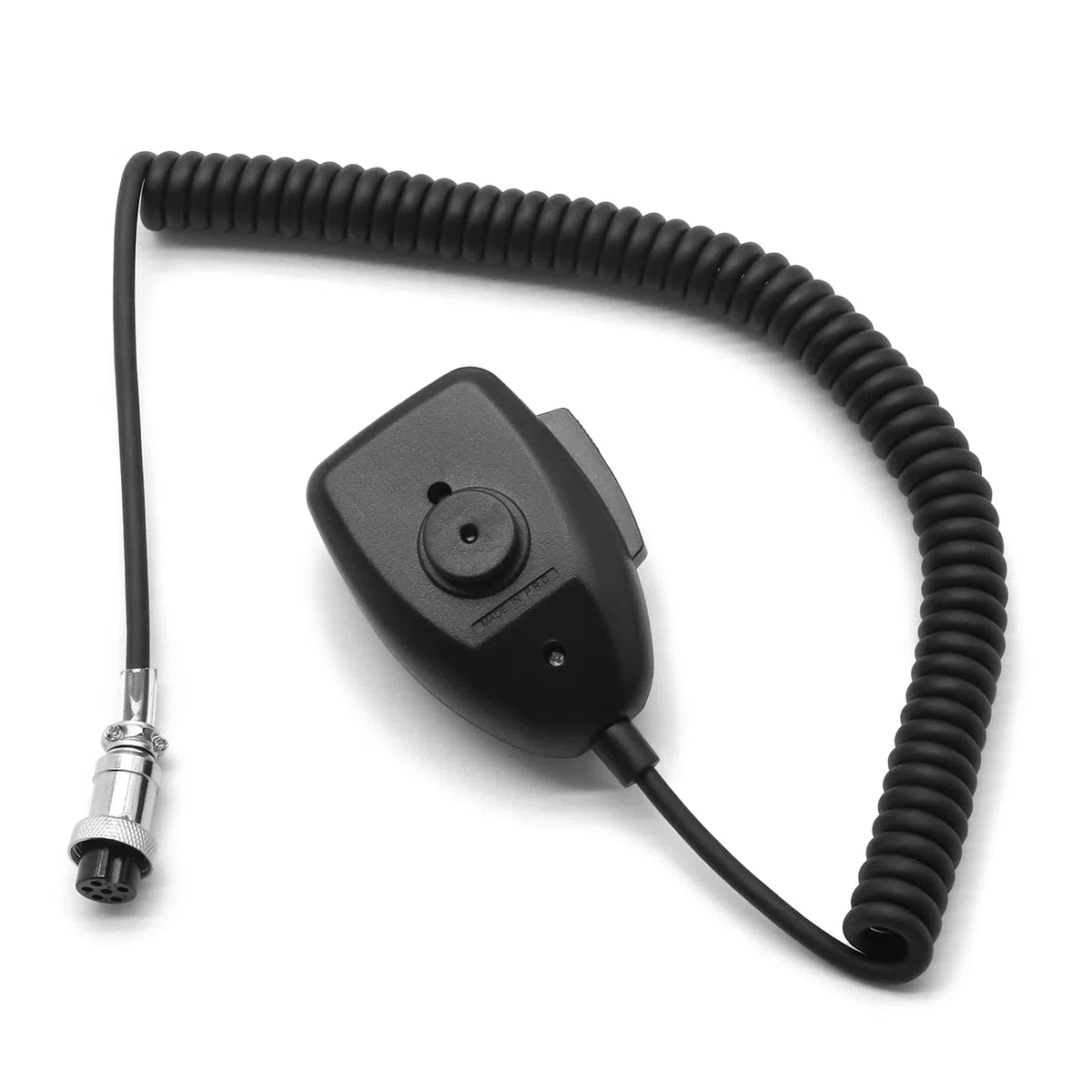 Micrófono de mano para President CB Ham Marine Radio Transceptor Harry Johhny Walker Johnson Lincoln II McKinley Redondo 6 Pin Hombro Solapa Altavoz Micrófono Clip Trasero Micro DNC 520 U/D