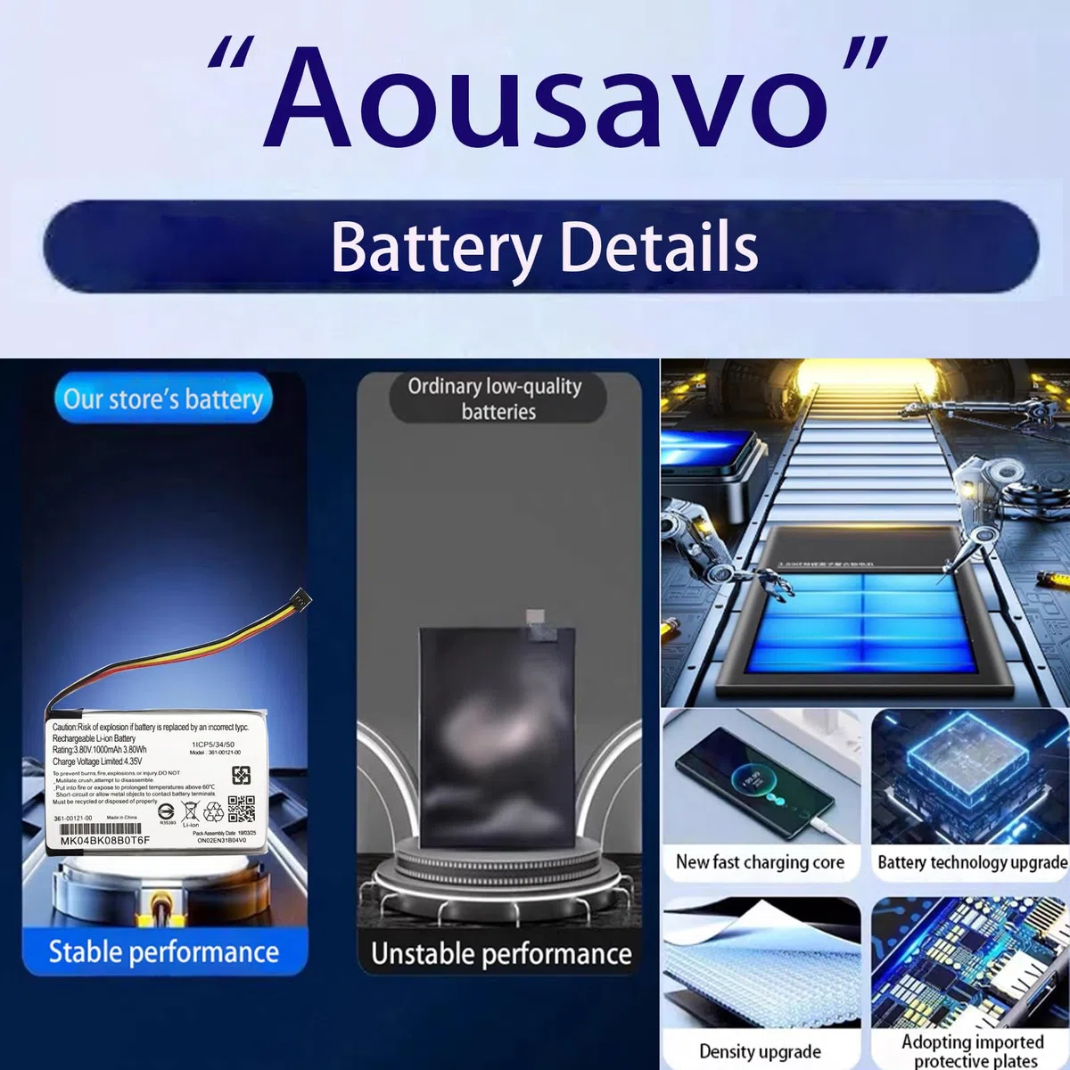 361-00121-00 batería de repuesto 361-00121-00 compatible con Garmin Edge 830, rastreador GPS 530, batería para dispositivos de navegación