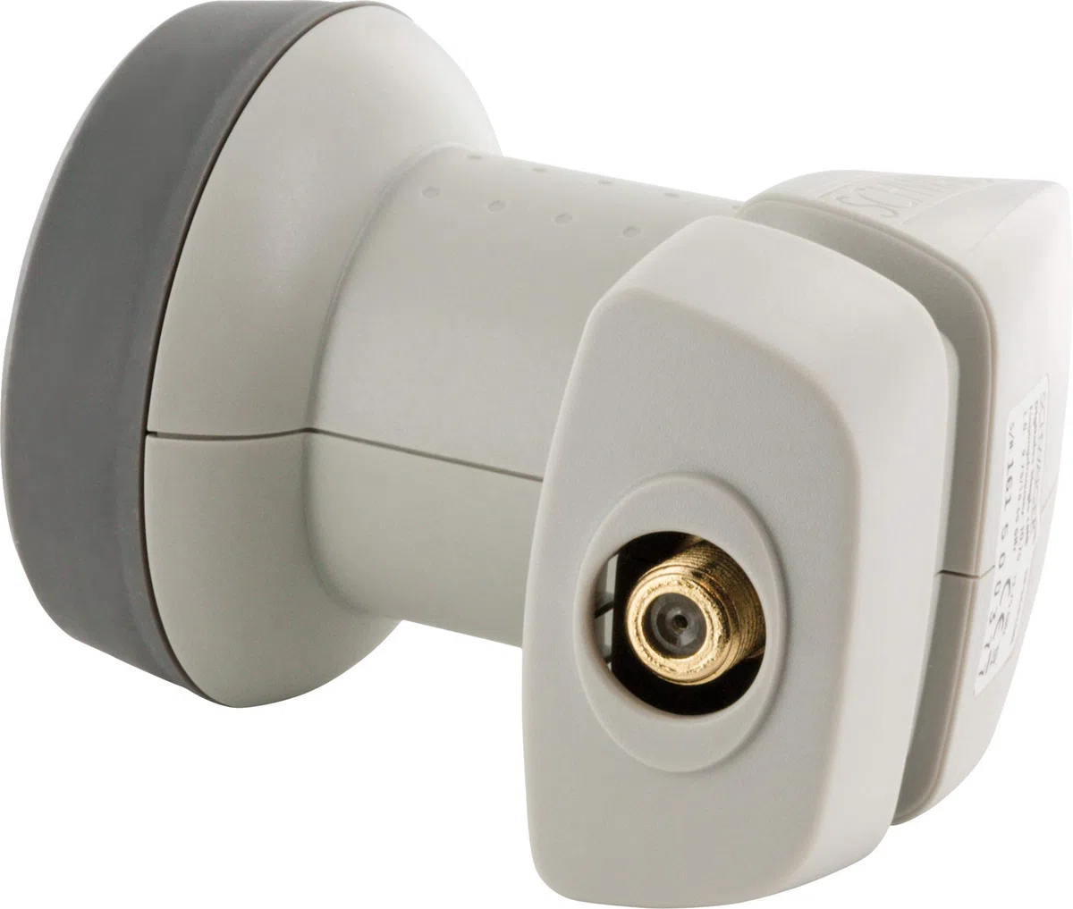 SCHWAIGER 302 Single LNB Low Noise Blockconverter Sun Protect Tapa LNB Digital Resistente al Calor Accesorios para Antenas parabólicas protección contra la Intemperie contactos Dorados Gris Claro