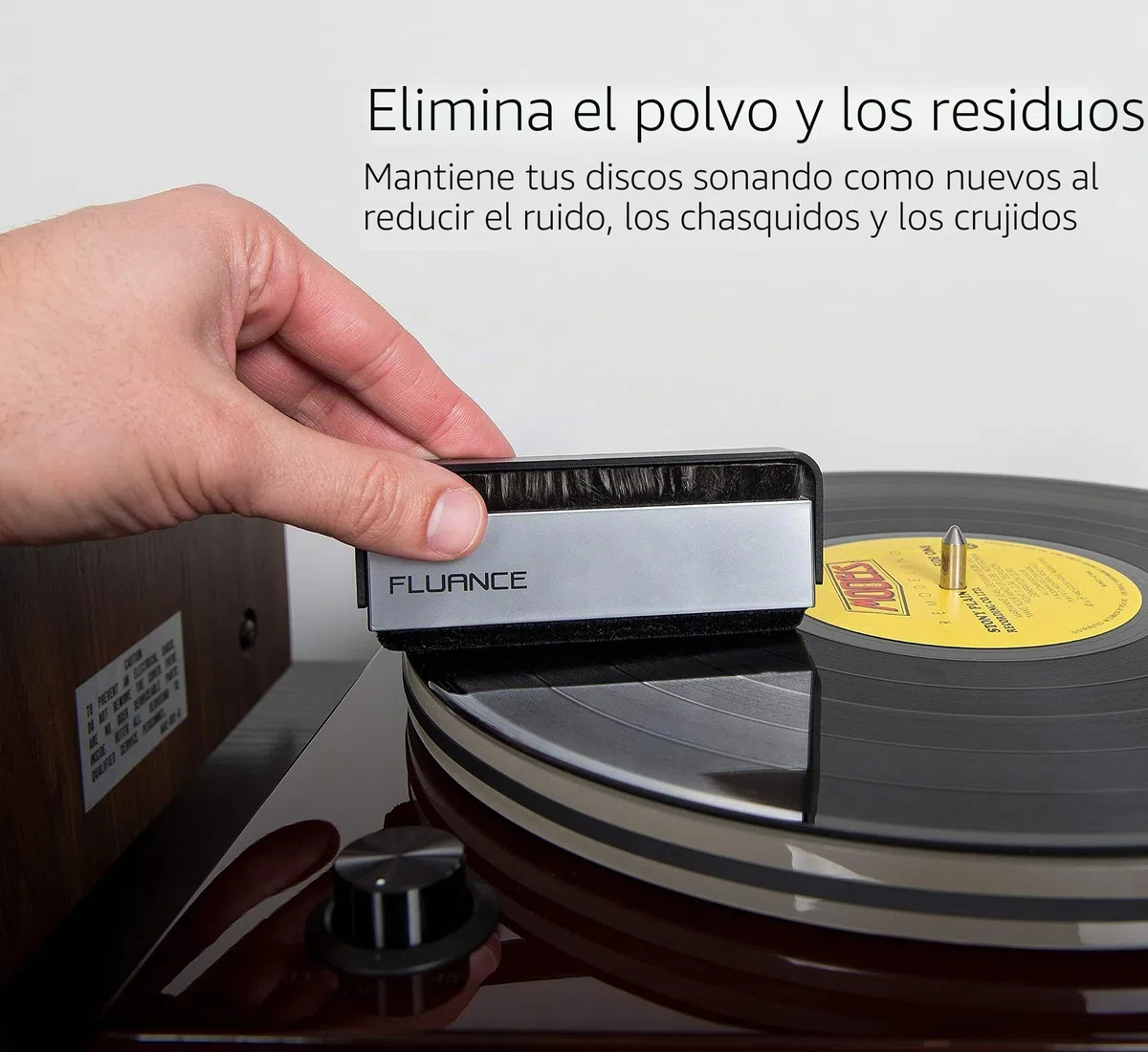Fluance Kit de Limpieza de Discos de Vinilo y lápiz Capacitivo con Fibra de Carbono antiestática 2 en 1 y Cepillo LP de Terciopelo Suave y Cepillo para lápiz Capacitivo (VB52)