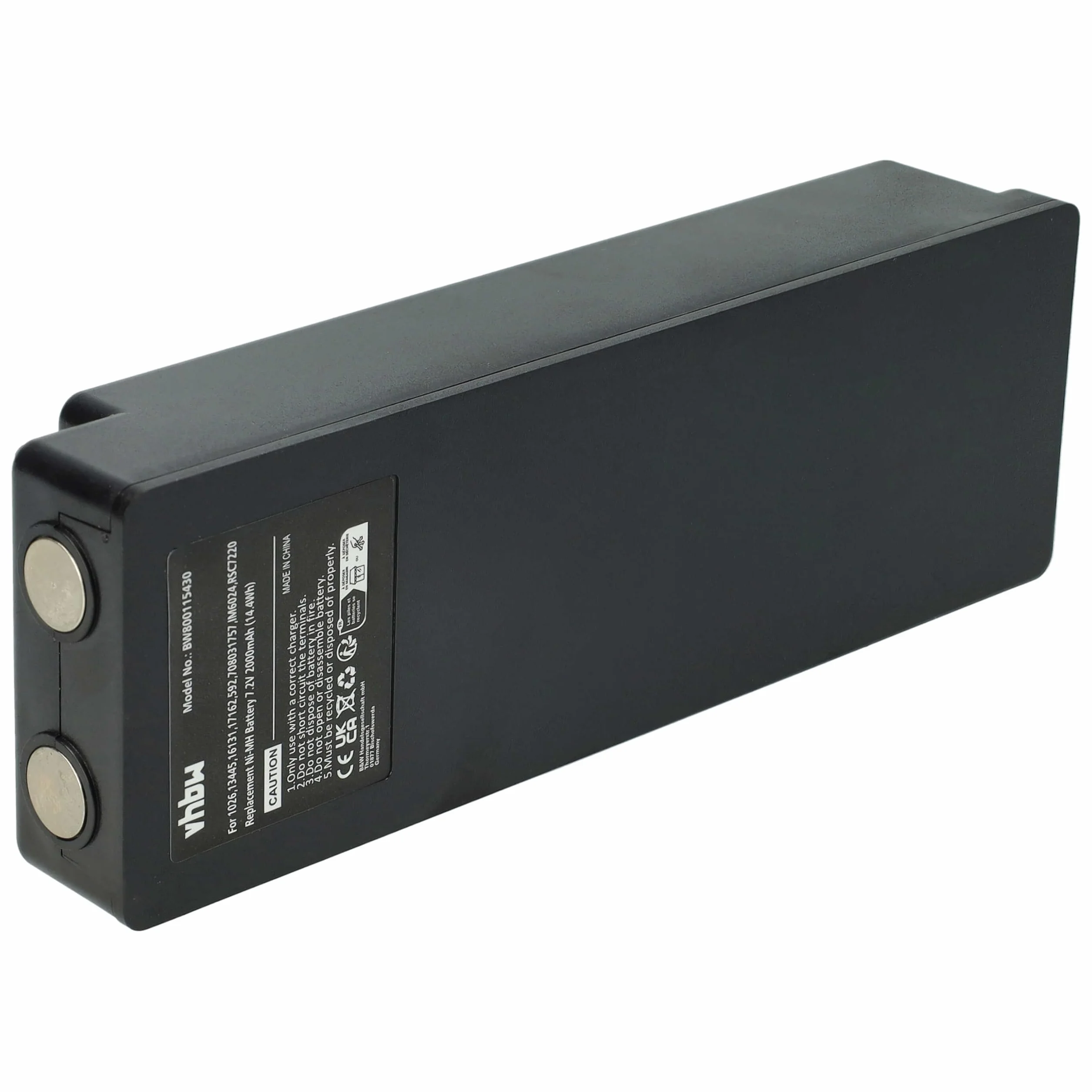 vhbw Batería Compatible con Scanreco Palfinger, Mini, Maxi, Marrel 500, HMF Mando a Distancia Industrial (2000 mAh, 7,2 V, NiMH) - Negro