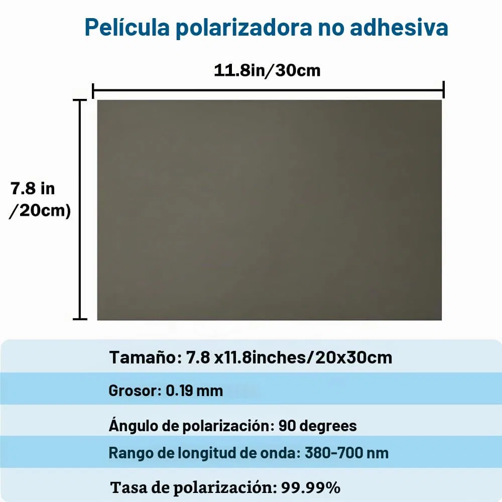 Láminas de película polarizada, 3 Unidades, 21 x 29 cm, Filtro polarizador Lineal no Adhesivo para iluminación educativa de fotografía física