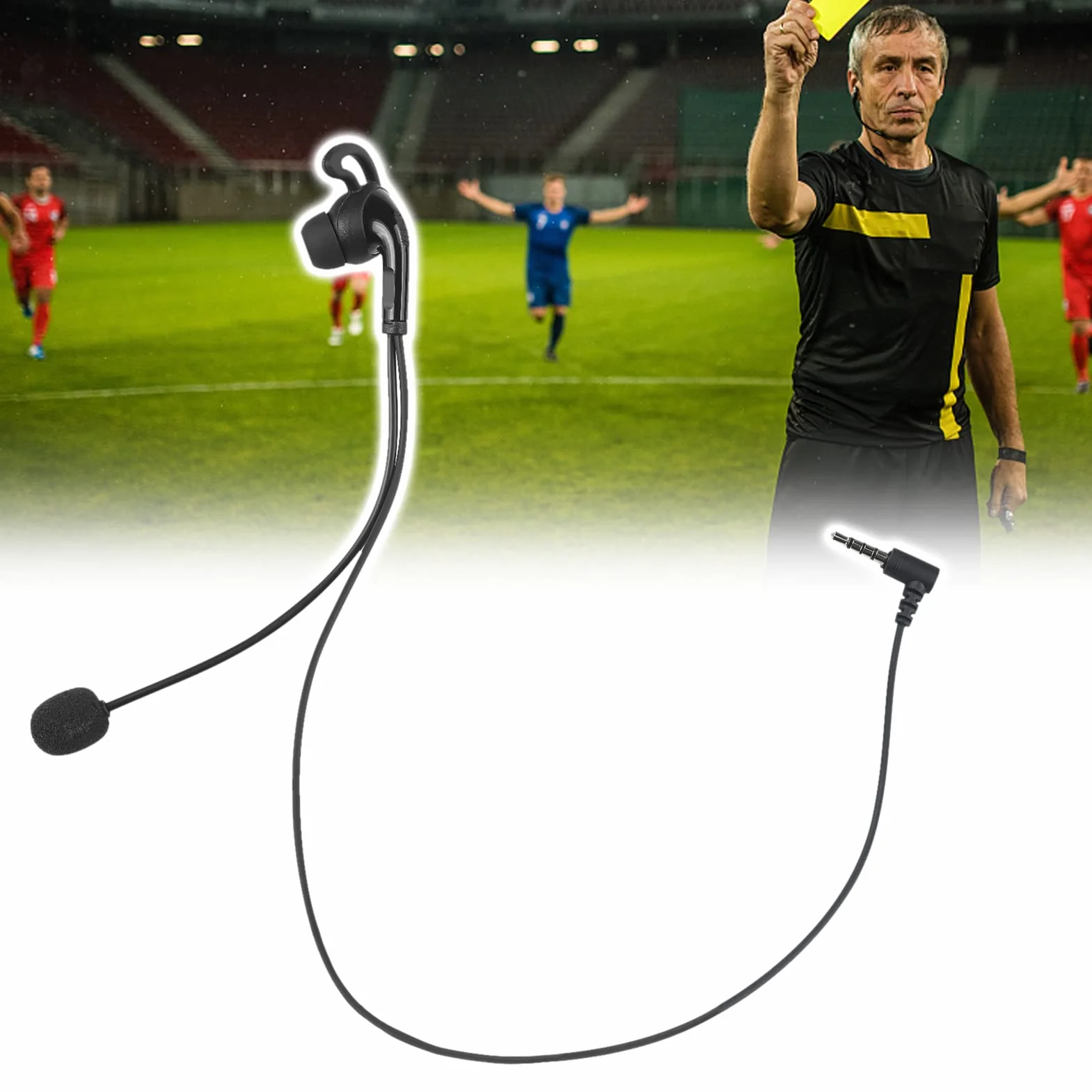 Auriculares de árbitro con micrófono de Repuesto para intercomunicador V6 Pro/V6C/V4 Plus/ V4C Plus/FBIM