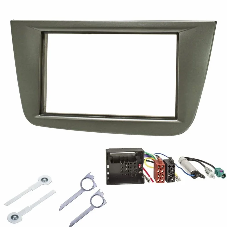 sound-way - Kit Montaje Autoradio, Marco 2 DIN Radio para Coche, Adaptador Compatible con Seat Altea, Altea XL, Toledo