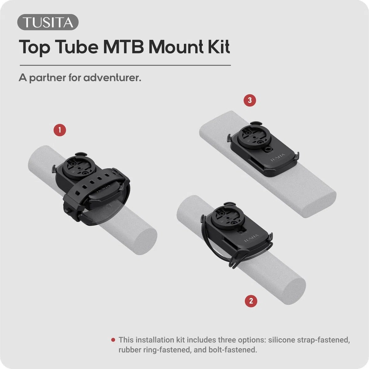 TUSITA Soporte para Tubo Superior MTB Compatible con Garmin Edge GPS para Wahoo ELEMNT Computadoras para Bicicleta