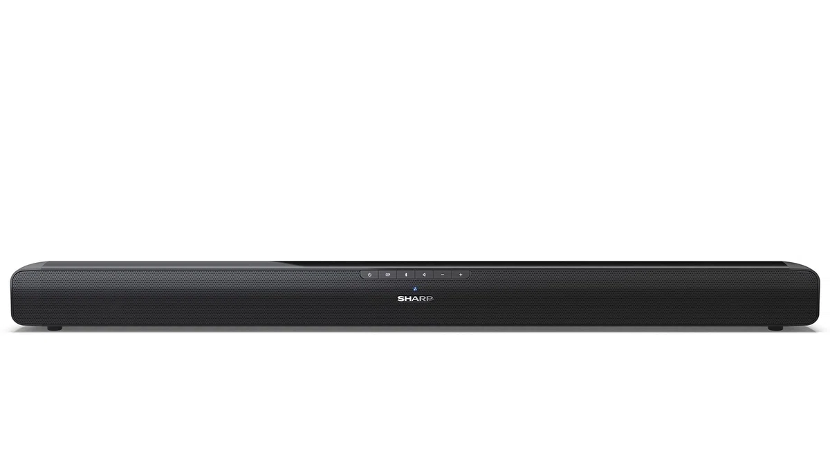 Sharp HT-SB100 Barra de Sonido 2.0 Bluetooth, HDMI ARC/CEC, USBPlayback y 75W de Potencia Total, Color Negro, 80 cm