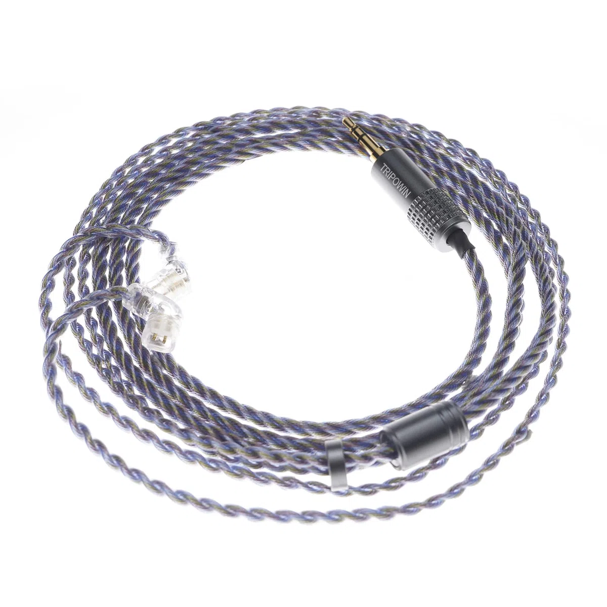 Linsoul Tripowin Zoe - Cable de auriculares mejorado (4 hilos de cobre puro, chapado en oro, cable de Litz 24 AWG, compatible con KZ ZS10 PRO TINHIFI T2 T3 Plus (Recessed 2pin, 3,5 mm, Zoe)