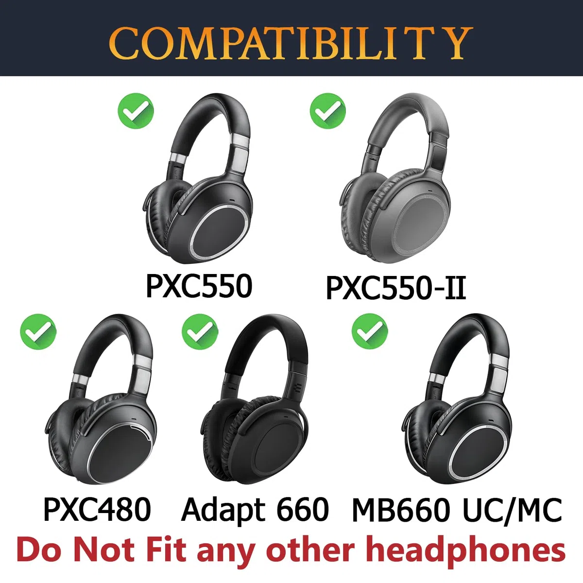SOULWIT Piel de Cordero Almohadillas Repuesto para Sennheiser PXC480, PXC550, PXC 550-II, MB660 UC, MB 660 MC, Almohadillas para EPOS Adapt 660, con Espuma Aislante del Ruido