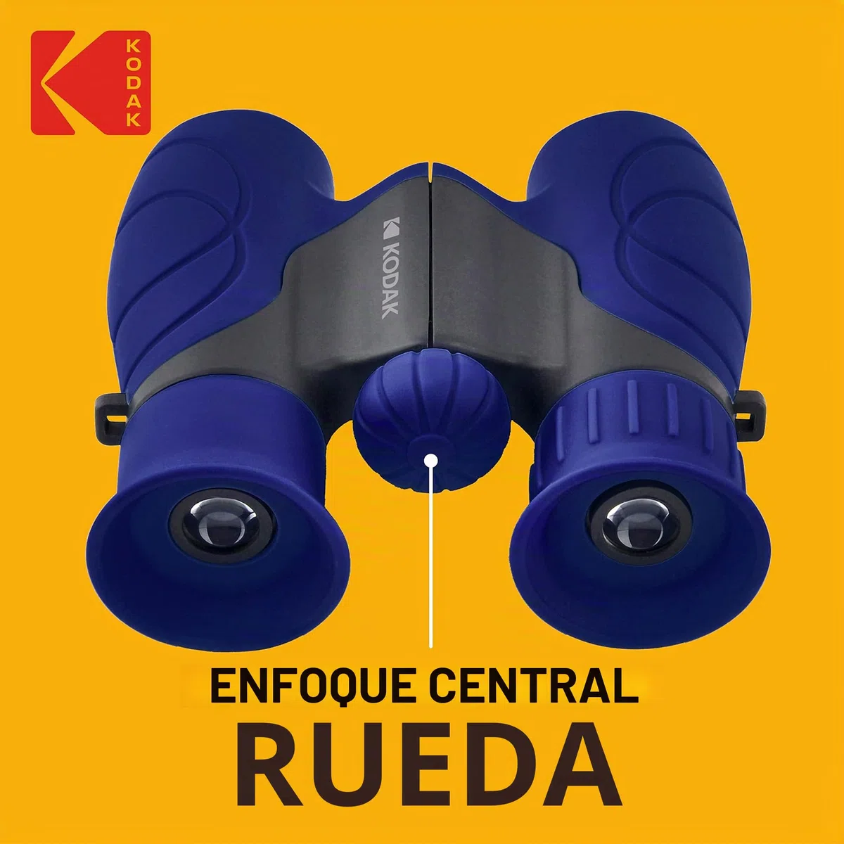 KODAK Jumelle Enfant BCS100 - Jumelle Binoculaire Compact pour Enfants, Gomme Souple, Ergonomique, Sangle et Housse de Transport Inclus, Grossissement 8X – Bleu