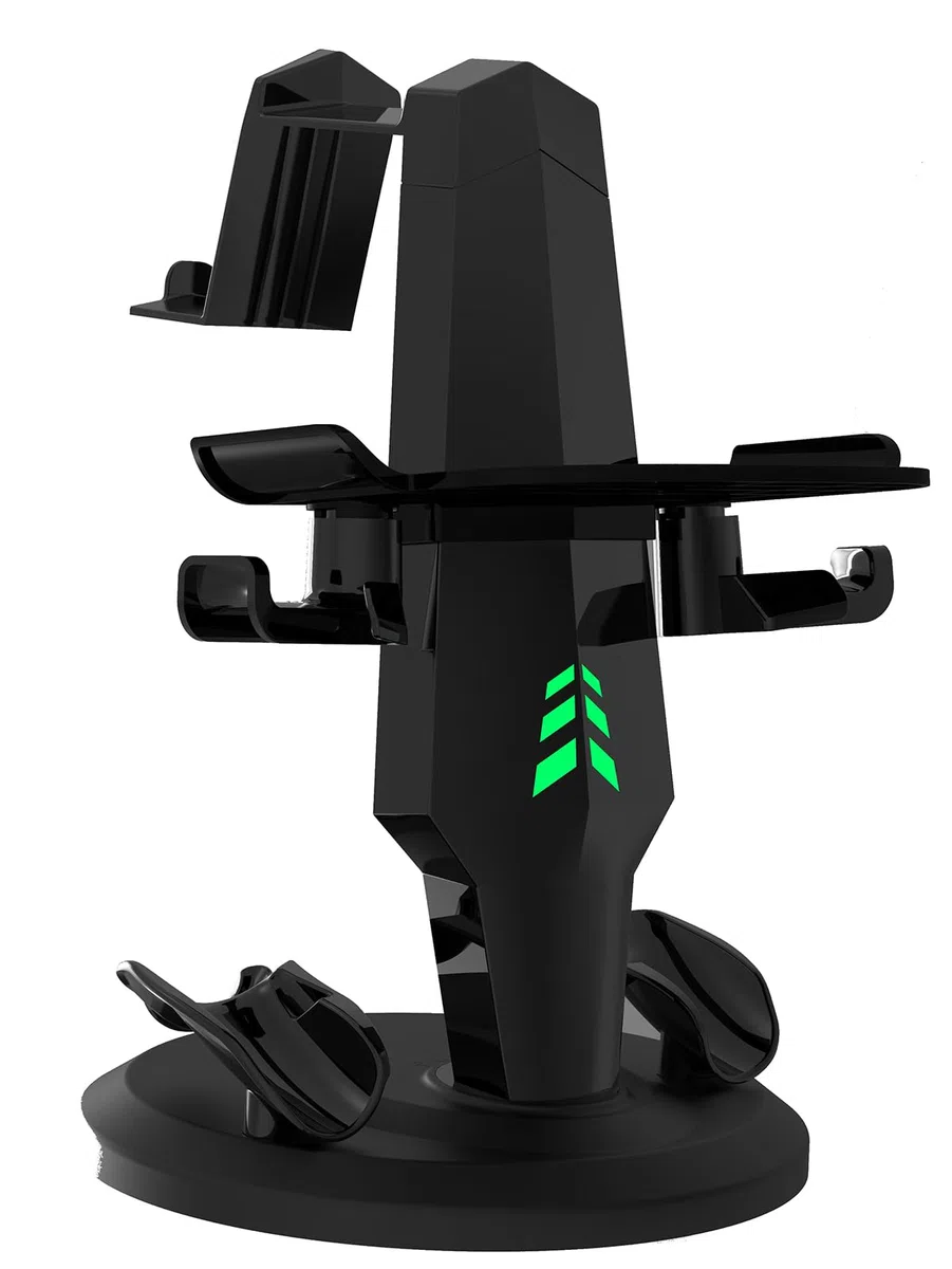Soporte de realidad virtual, base de carga de auriculares VR Display Stand Accesorios para Oculus Quest 2/Quest 3 VR Headset (negro)