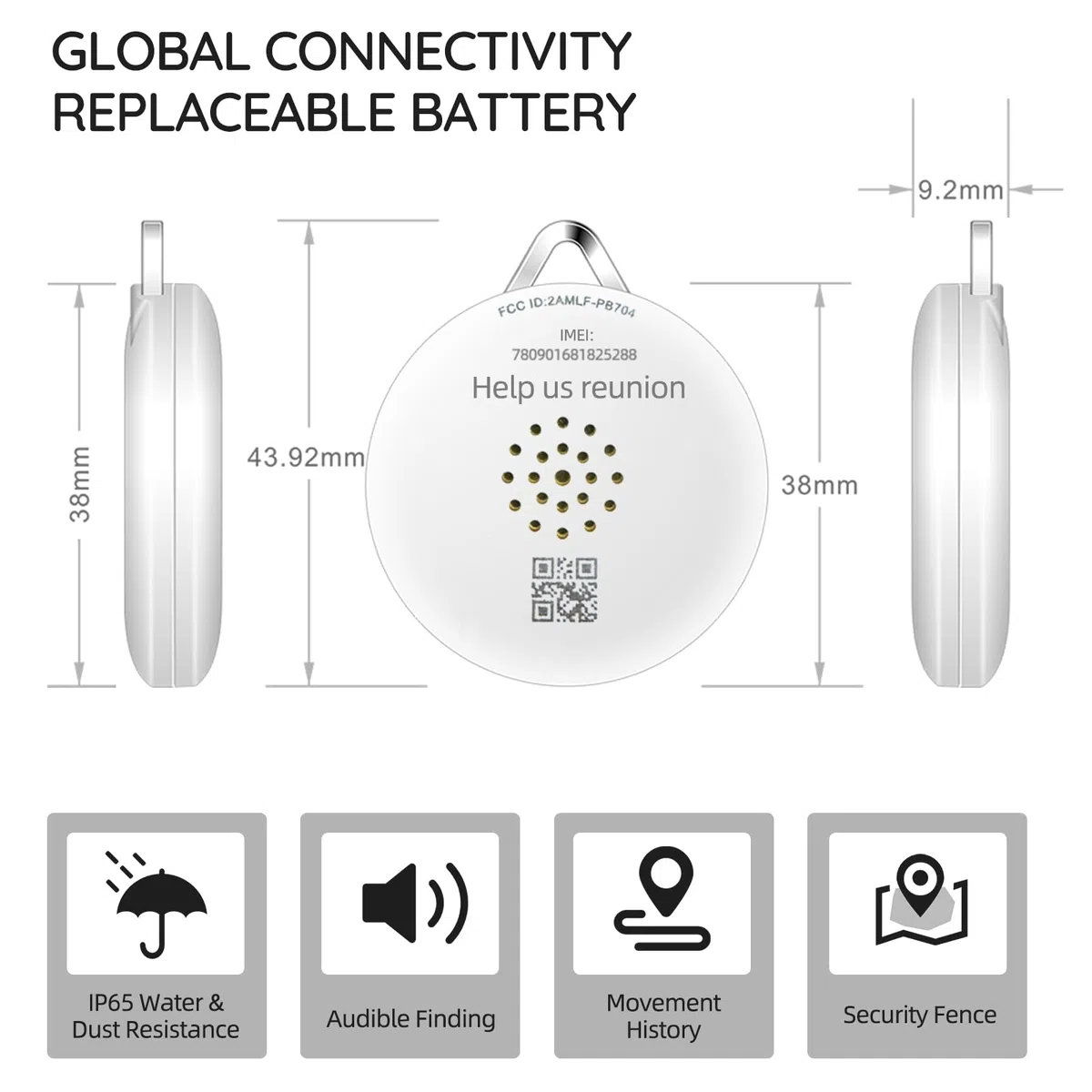 LNCOON Rastreador GPS Mini para Vehículos sin Suscripción Localizador de Coches sin Cuota Mensual Dispositivo Oculto con Aplicación Reproducción de Seguimiento Frecuencia de Posicionamiento Cada 5Mins