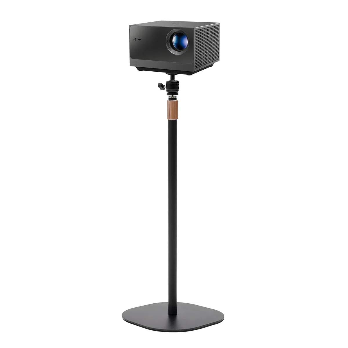 Soporte para proyector regulable en altura 65-120 cm, giratorio 360 grados, trípode de suelo para proyector para cine en casa, oficina, salón, presentaciones