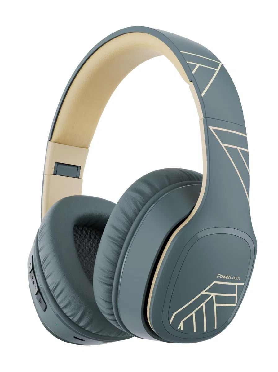 PowerLocus P7 Auriculares Inalámbricos Bluetooth, Cascos Inalambricos, 50 Horas de Reproducción, Auriculares Inalambricos Diadema con Micrófono, Hi-Fi Estéreo Audifonos para Móviles/PC/TV