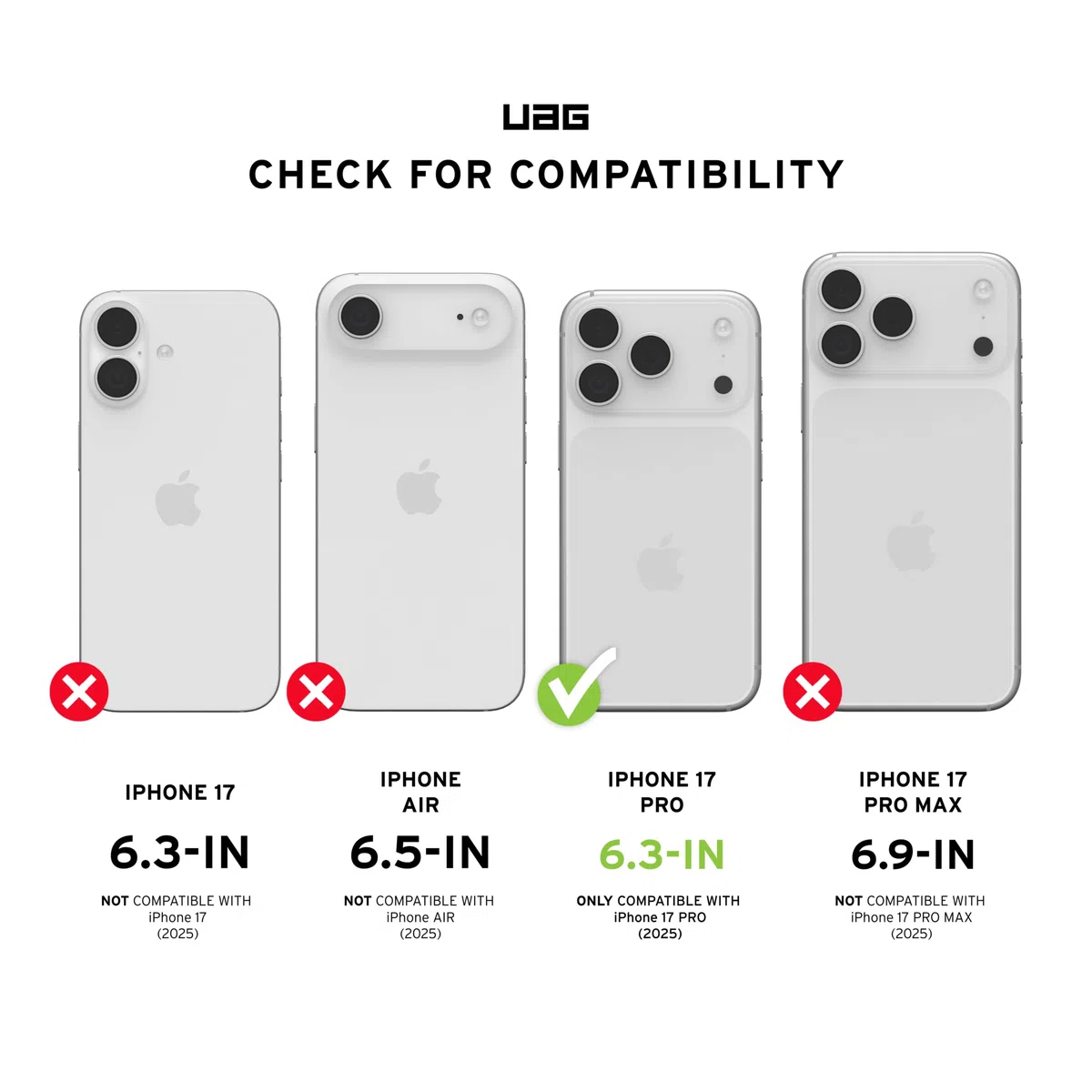 Urban Armor Gear Monarch Pro Funda Compatible con Apple iPhone 17 Pro Kevlar Negro Carga Inalámbrica Magnética