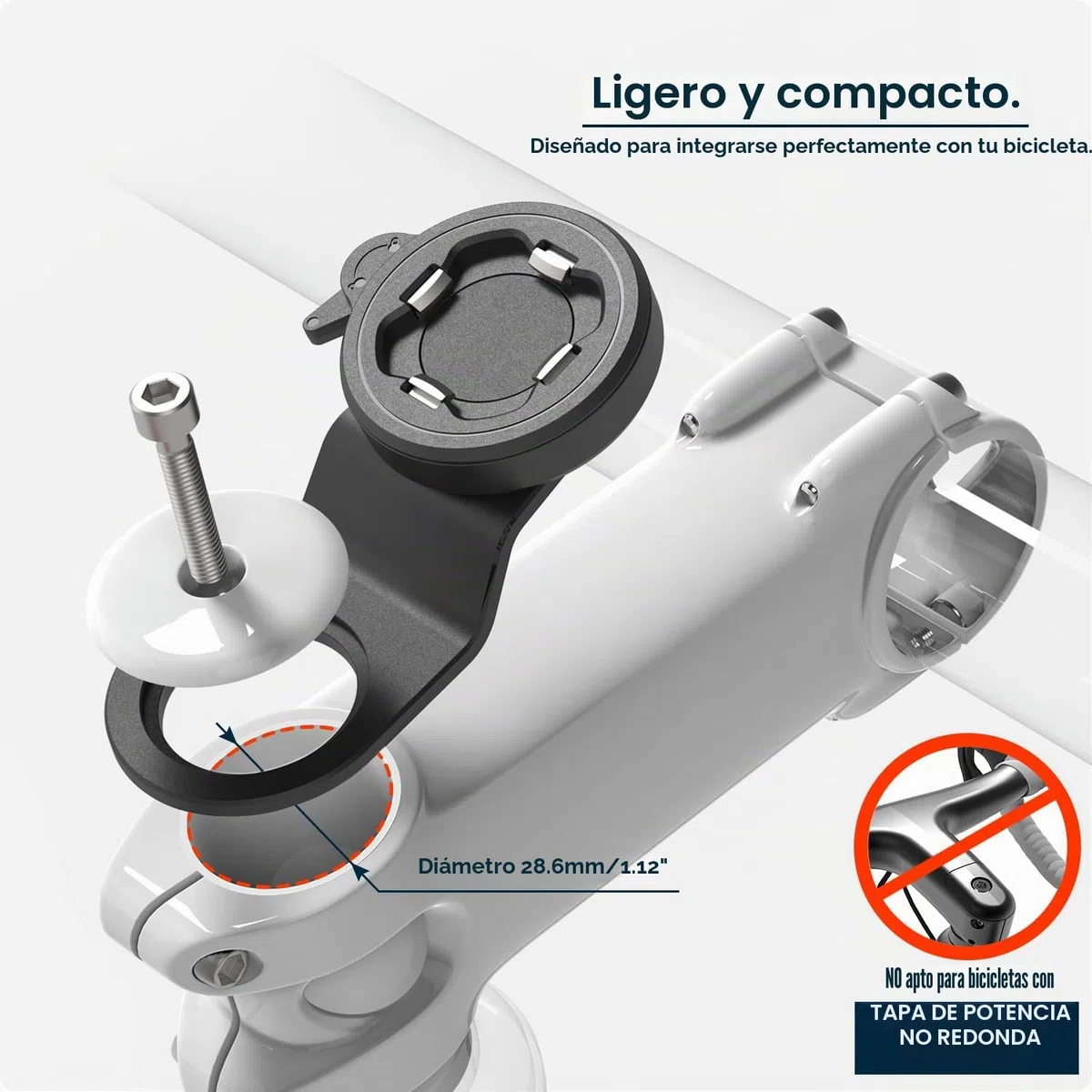 Soporte Movil Bicicleta Montaña, Sincetop Soporte Movil Bici con Adaptador y Ultra Bloqueo, Mejorado Aluminio Porta Movil Bicicleta Universal para iPhone 14 13 Pro MAX Plus Samsung y Otros Telefono