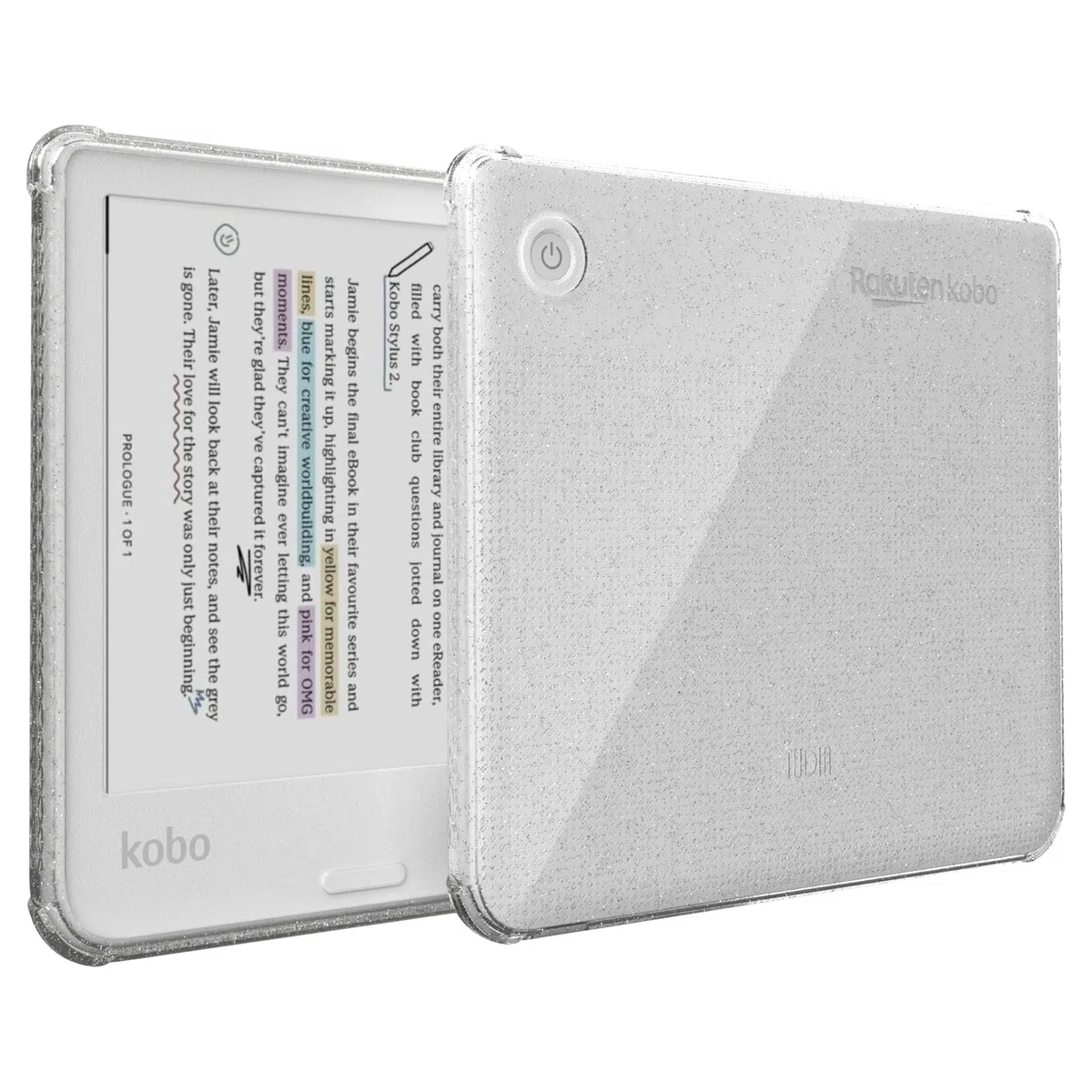 TUDIA SKN - Funda diseñada para Kobo Libra Colour (2024), funda de 7 pulgadas, [esquinas reforzadas], a prueba de golpes, delgada, antiamarilleamiento, ligera, parte trasera transparente, ajuste