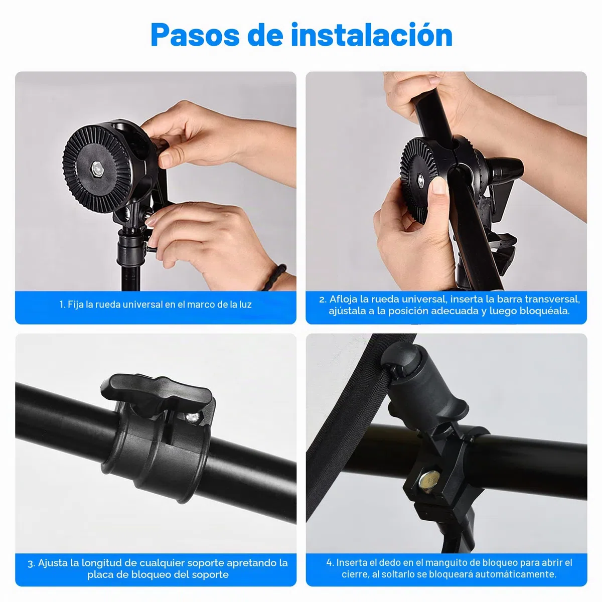 Soporte Reflector Extensible Brazo Extensible 66 – 170 cm, Soporte Extensible para Reflector de fotografía, Soporte Giratorio