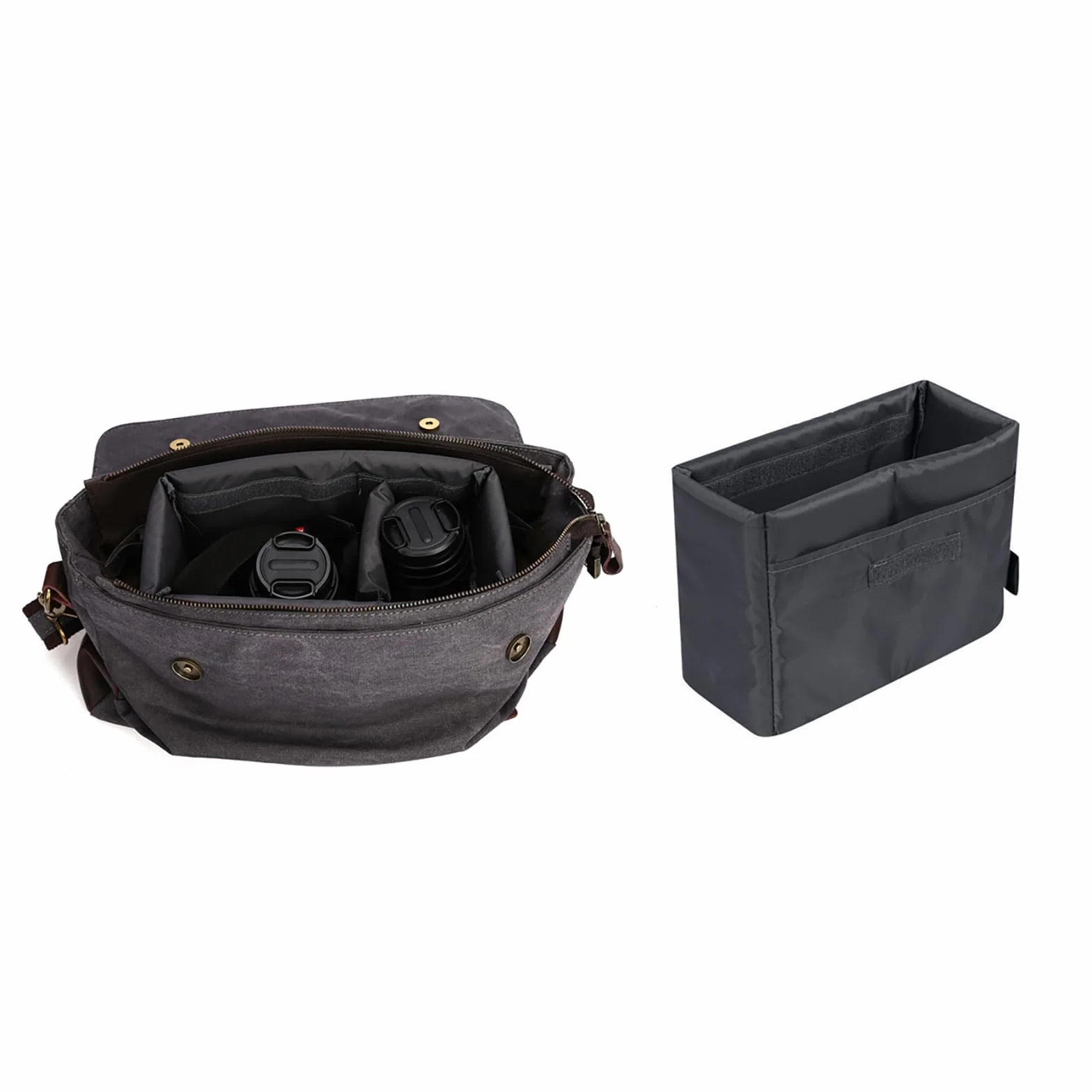 S-ZONE Bolsa de Cámara Impermeable a Prueba de Golpes Práctica Plegable Acolchada DSLR SLR TLR Protección de Cámara Inserto Bolsa Fundas de Lente para Lente de Flash