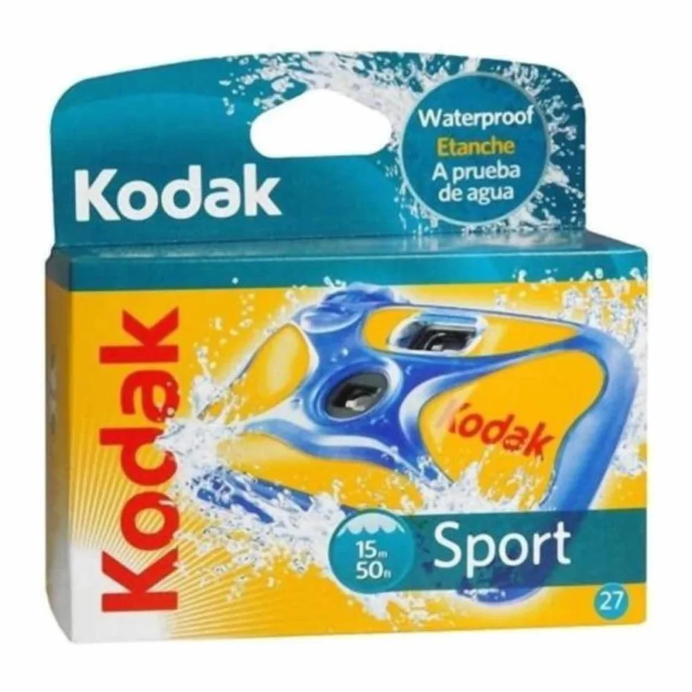Kodak Sport Underwater - Cámara desechable de un solo uso con película de 800 velocidades y 27 exposiciones (paquete de 2)